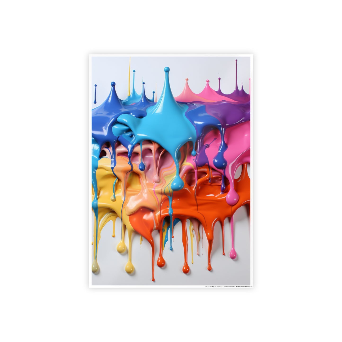 Gleaming Acrylic Abstract Poster: A Spectrum of Colorful Elegance