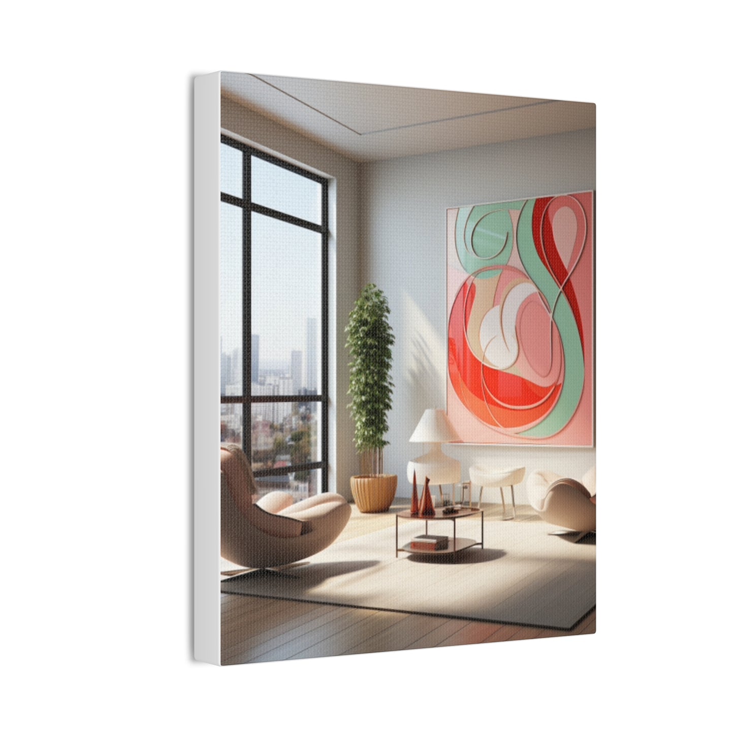 Timeless Elegance: Refined Pink Hues Canvas Print for Sophisticated Living Spaces