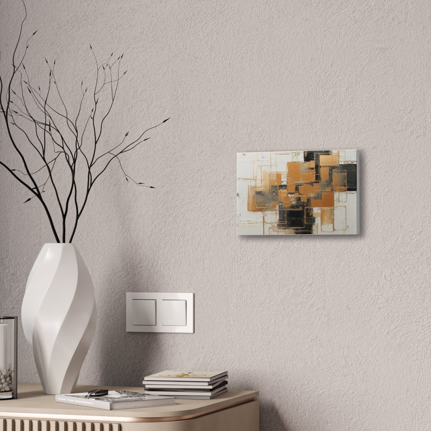 Gold and Black Elegance: A Symphony of Sophistication Canvas Print