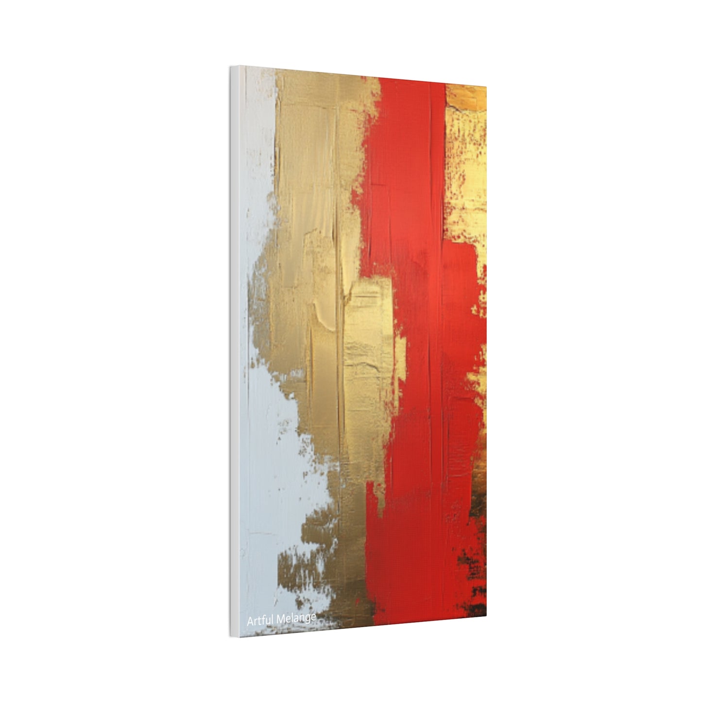 Acrylic Abstract Canvas Print - Homage to the Divine Nine/Red White and Gold 2