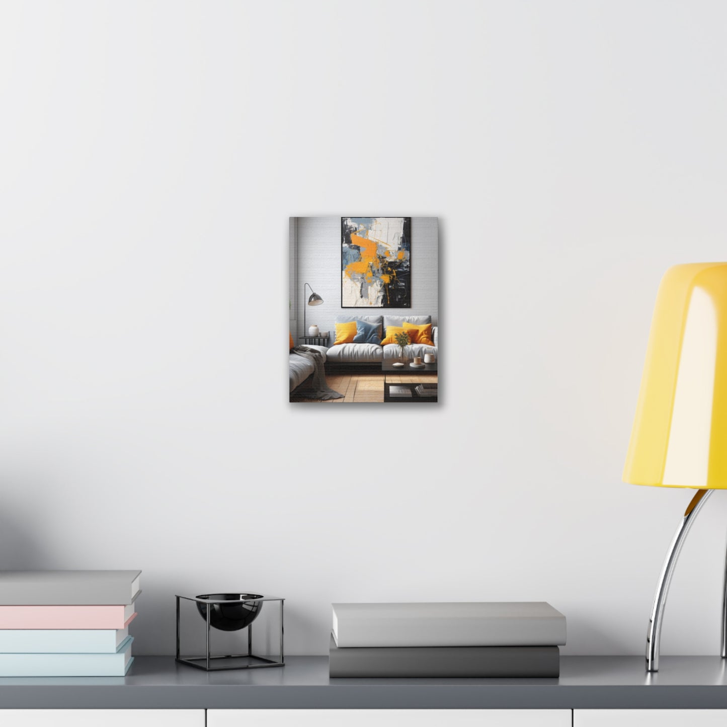 Timeless Elegance: Refined Yellow Hues Canvas Print for Sophisticated Living Spaces