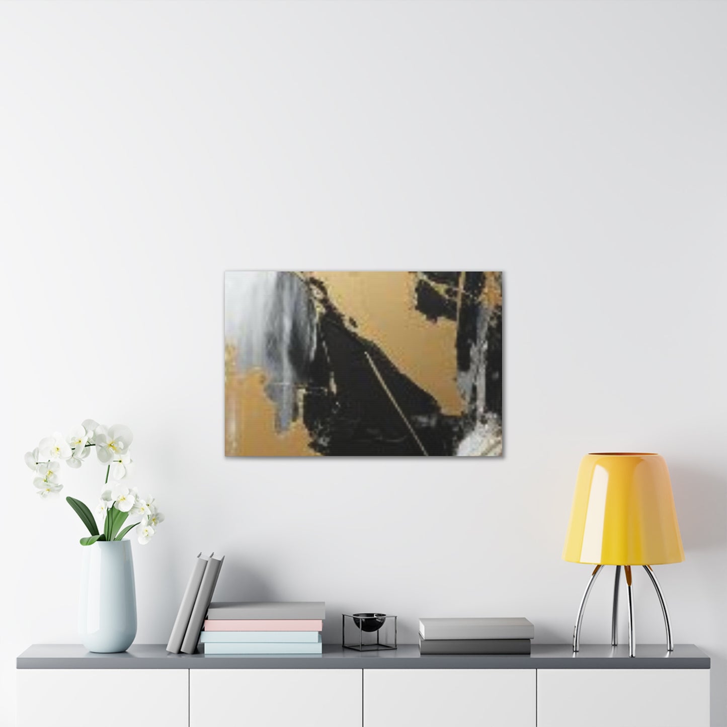 Gold and Black Elegance: A Symphony of Sophistication Canvas Print