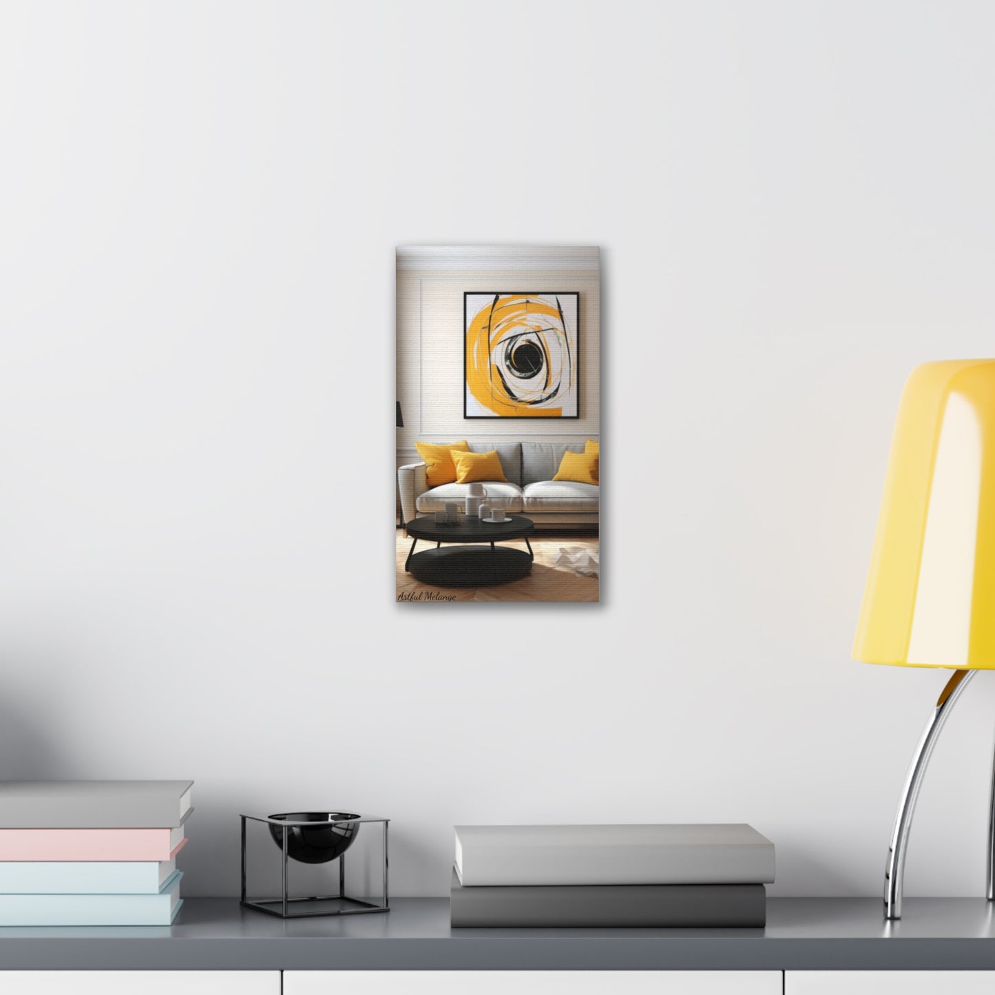 Timeless Elegance: Refined Yellow Hues Canvas Print for Sophisticated Living Spaces