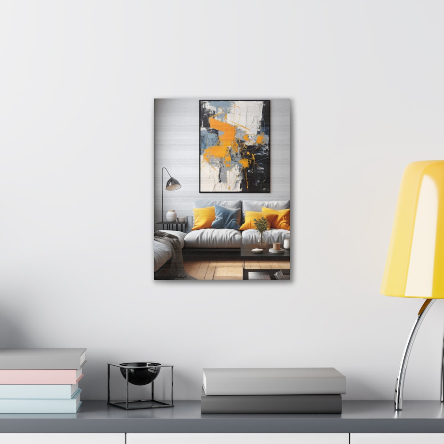 Timeless Elegance: Refined Yellow Hues Canvas Print for Sophisticated Living Spaces