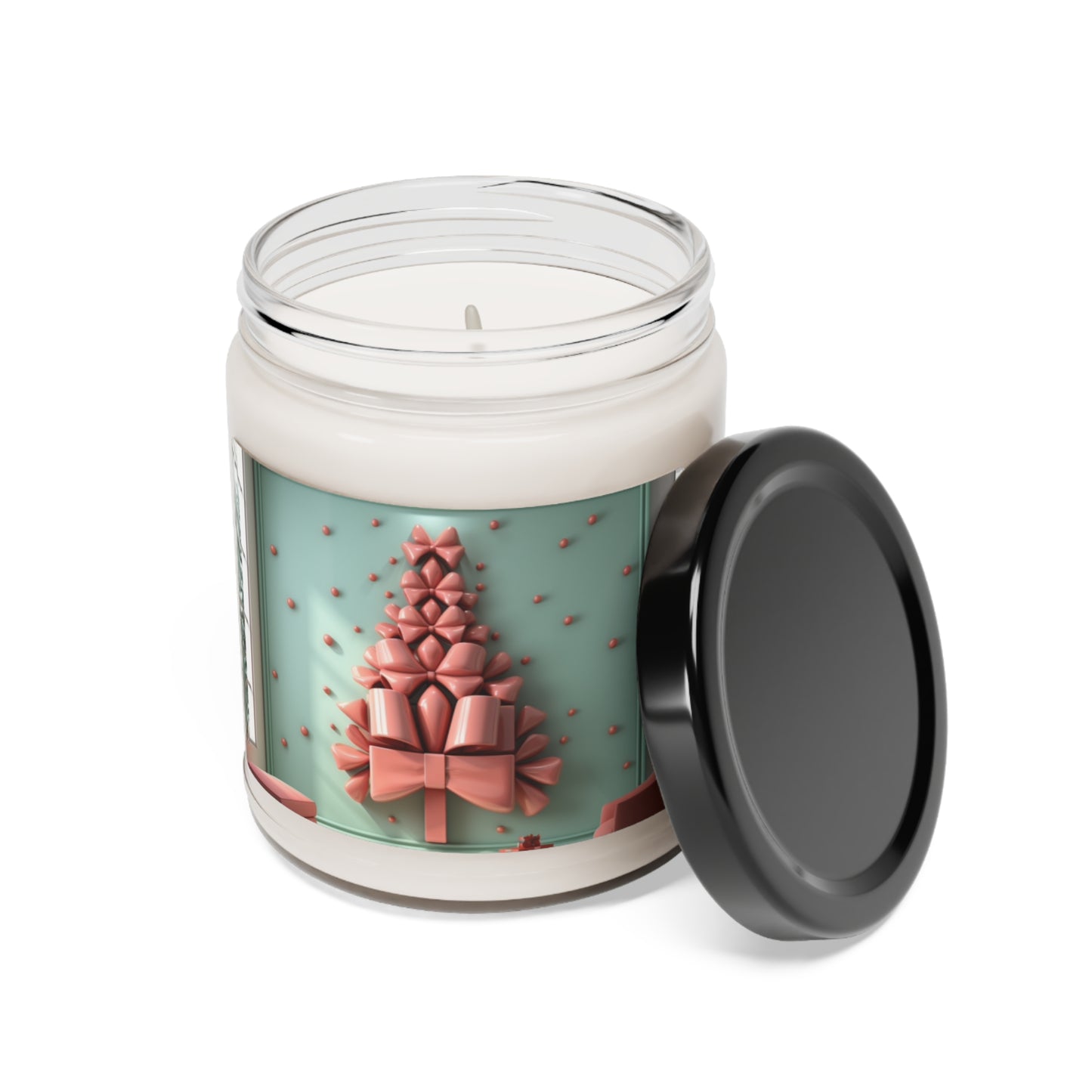 Festive Glow Pink and Green Holiday Scented Soy Candle, 9oz