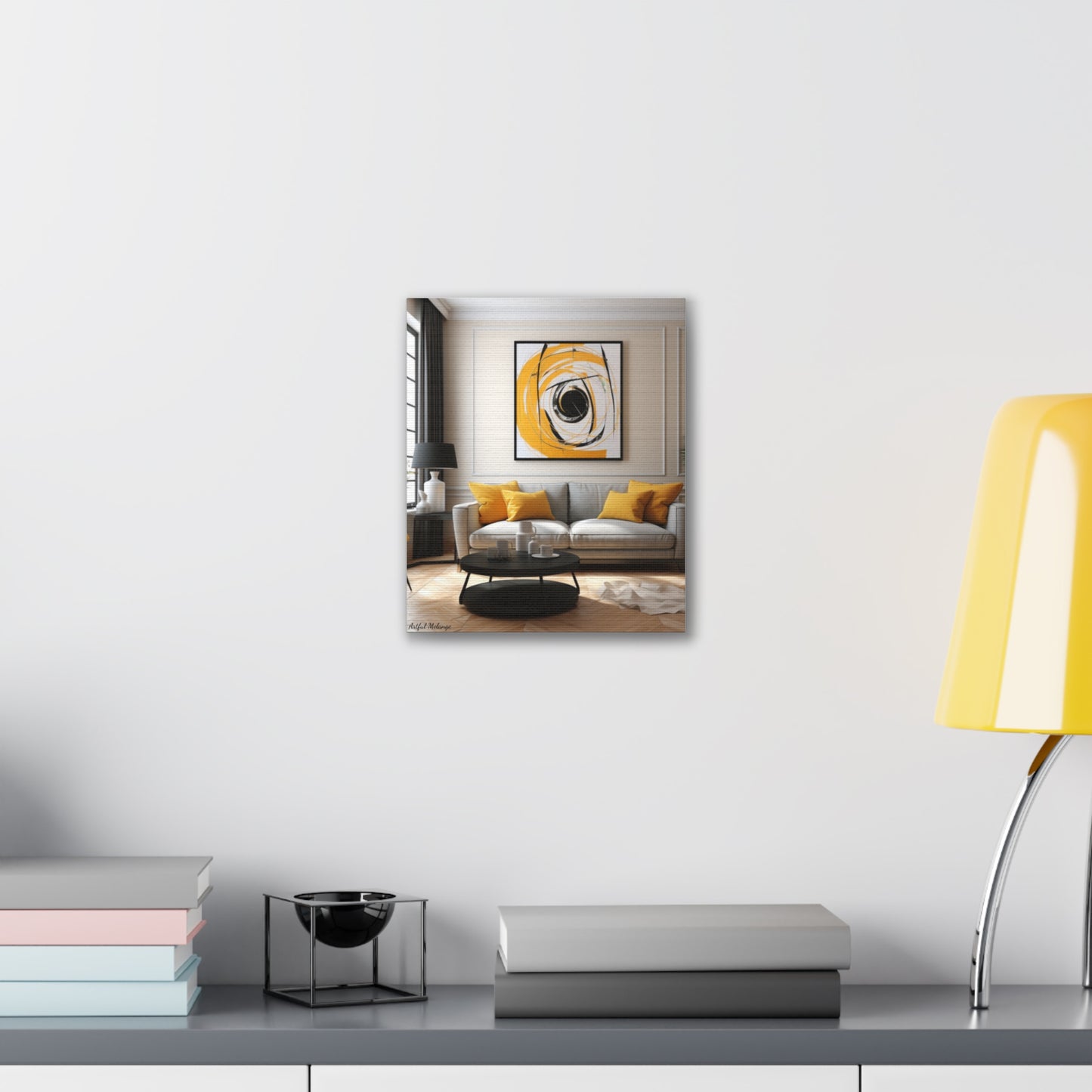 Timeless Elegance: Refined Yellow Hues Canvas Print for Sophisticated Living Spaces