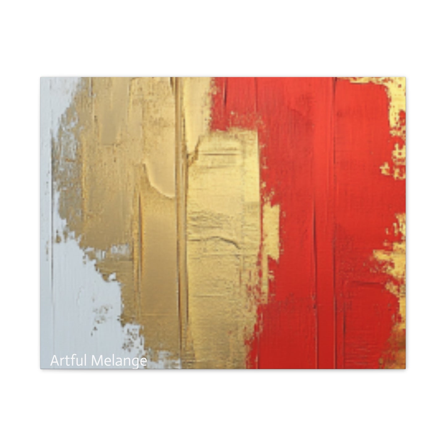 Acrylic Abstract Canvas Print - Homage to the Divine Nine/Red White and Gold 2