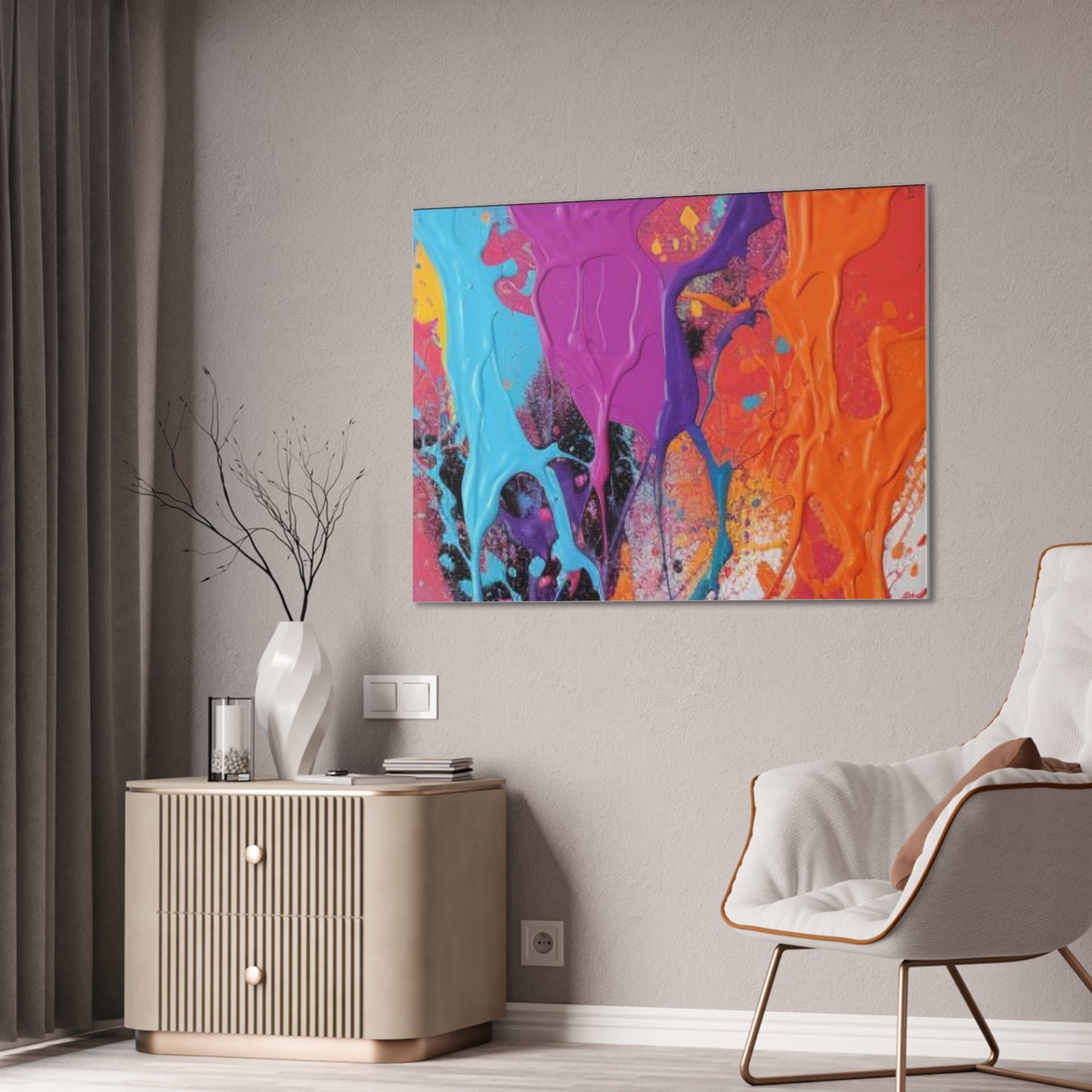 Primary Elegance: A Symphony of Sophistication Canvas Print