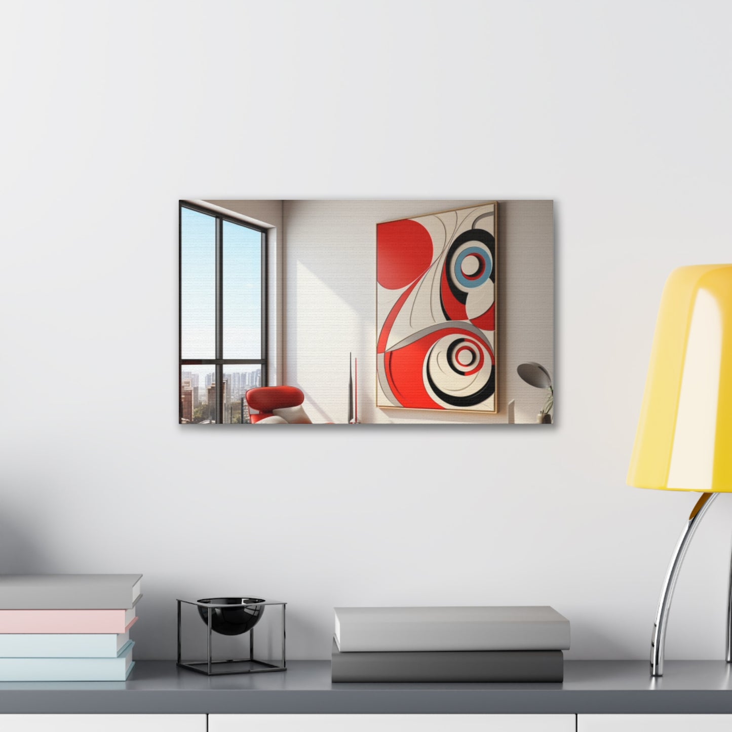 Crimson Elegance: A Symphony of Sophistication Canvas Print