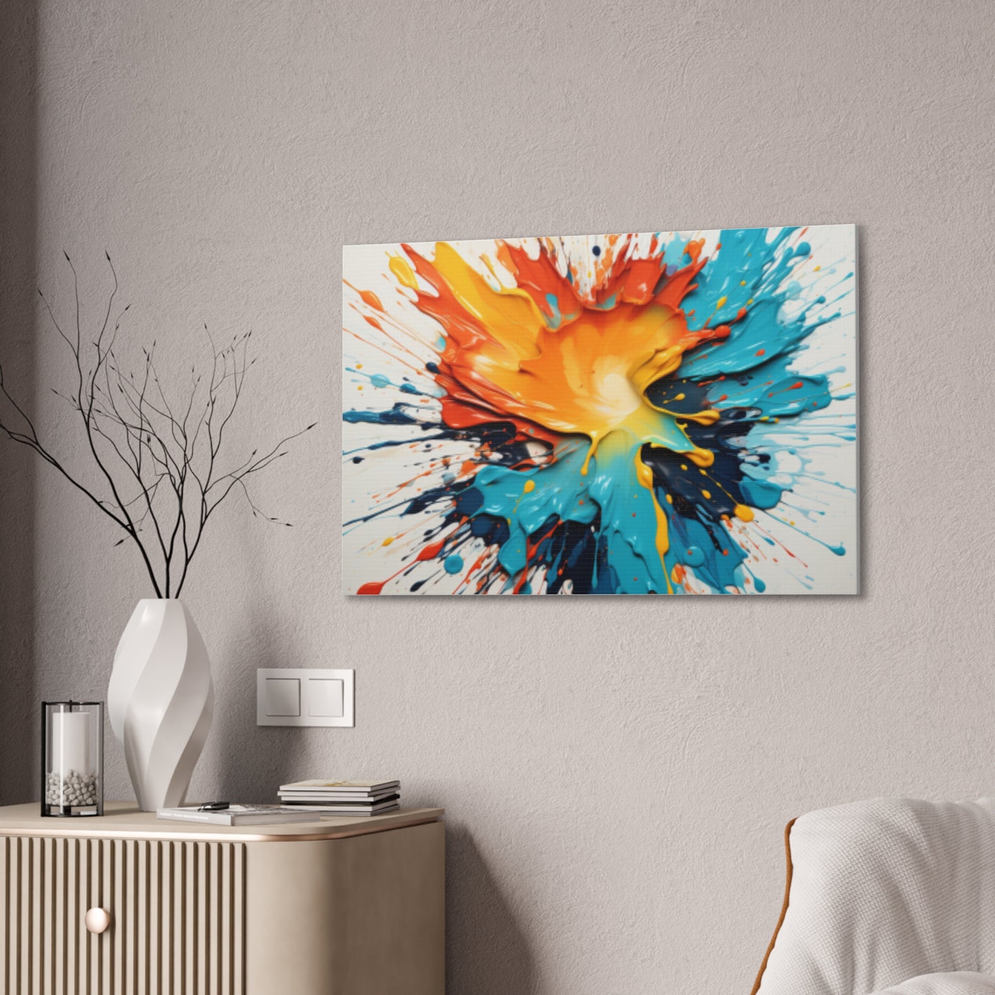 Primary Elegance: A Symphony of Sophistication Canvas Print