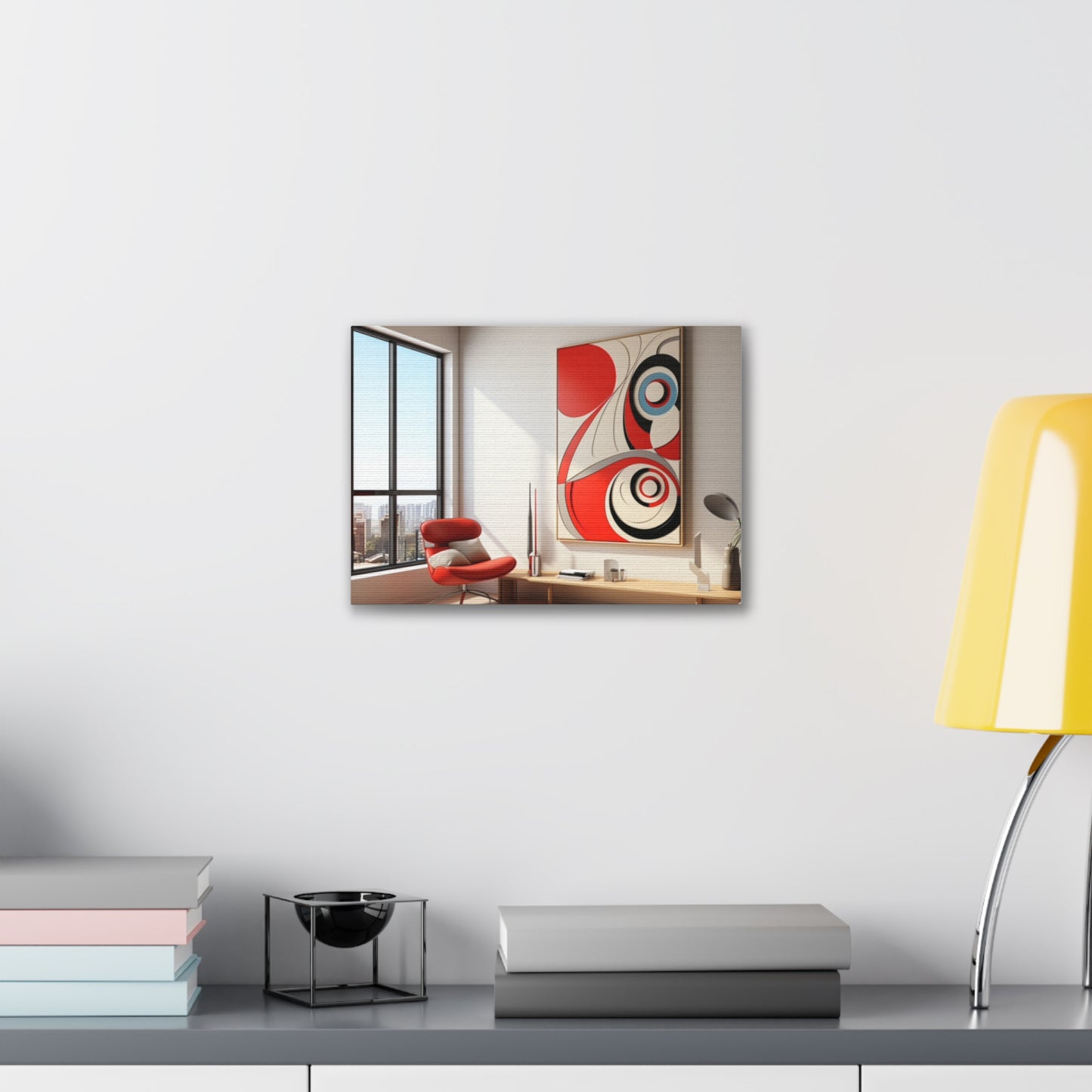 Crimson Elegance: A Symphony of Sophistication Canvas Print