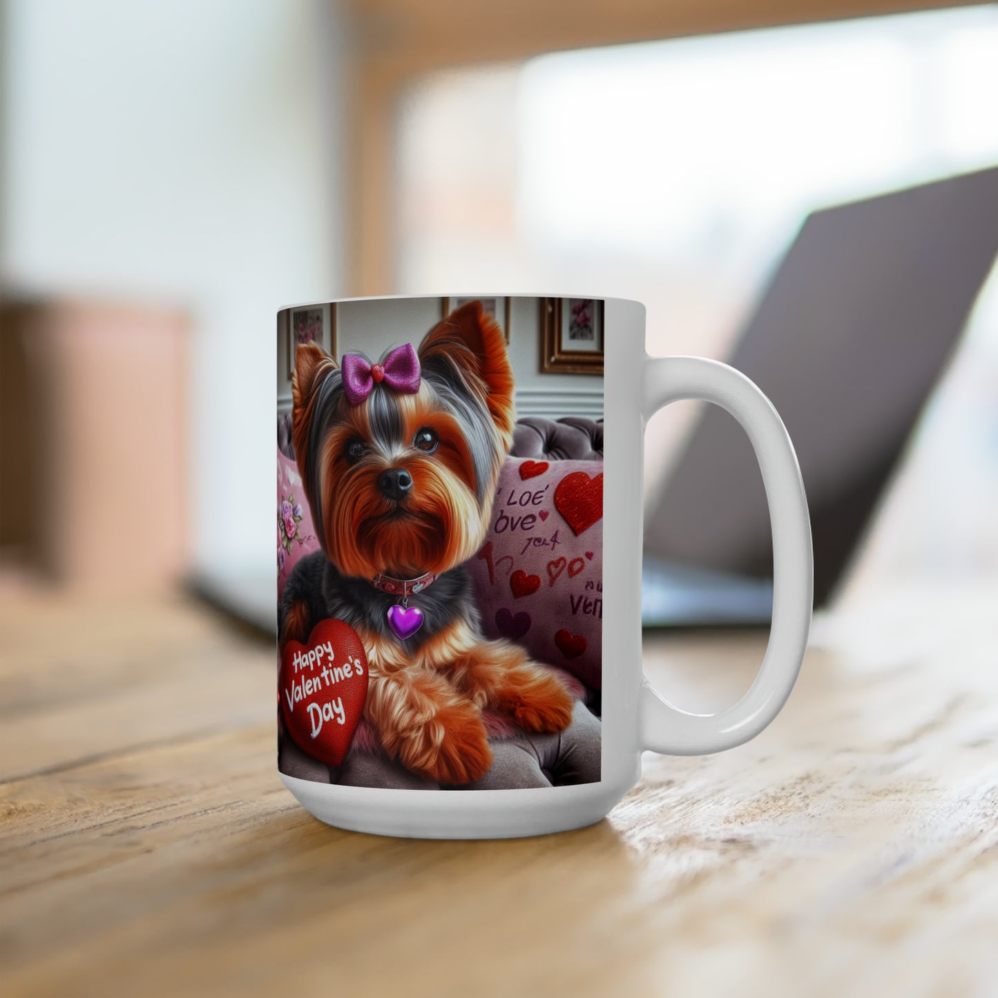 Love Paws- Yorkshire Terrier Valentine's Day Mug 15oz