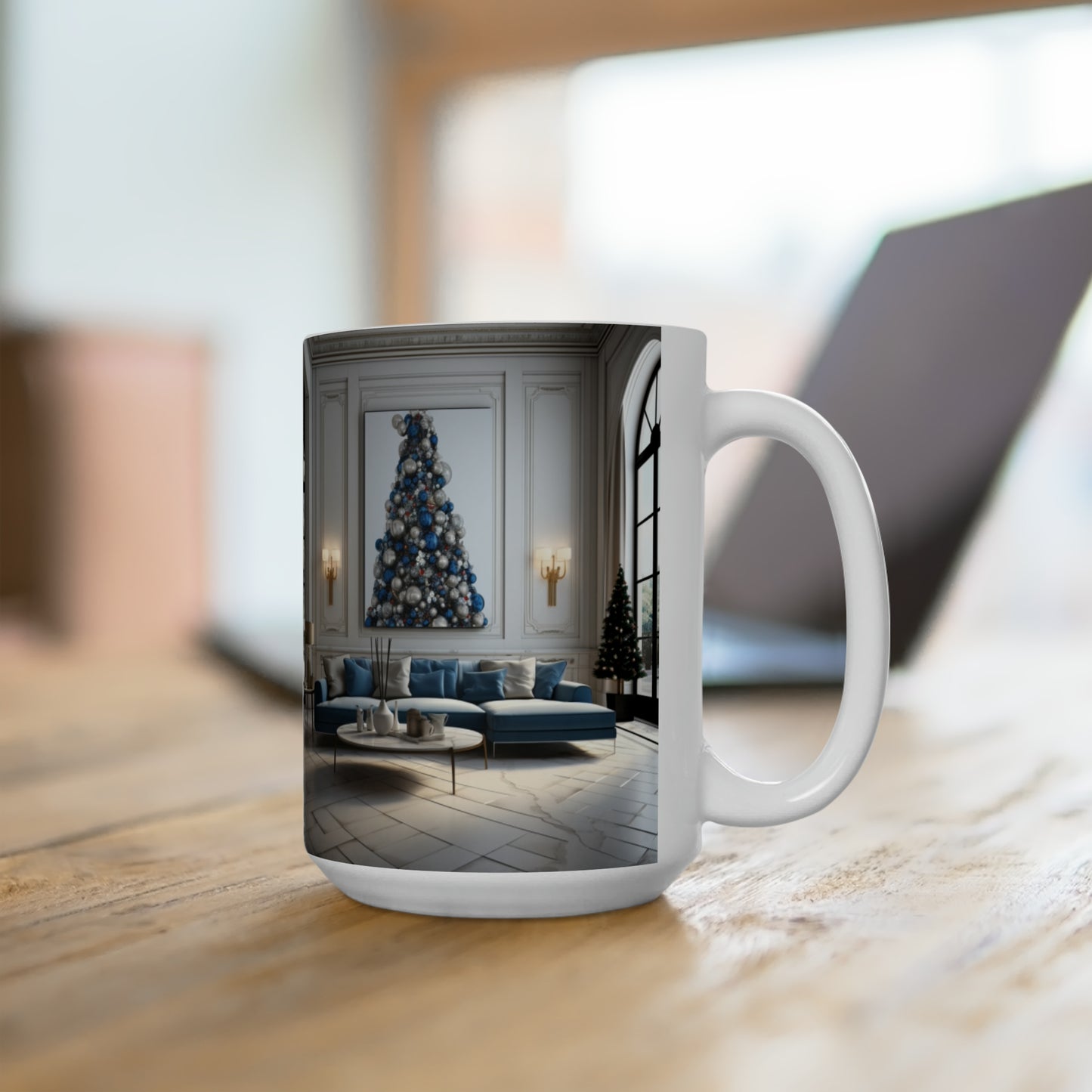 Cozy Holiday Mugs: Embrace the Season with Our Festive Living Scenes 15oz