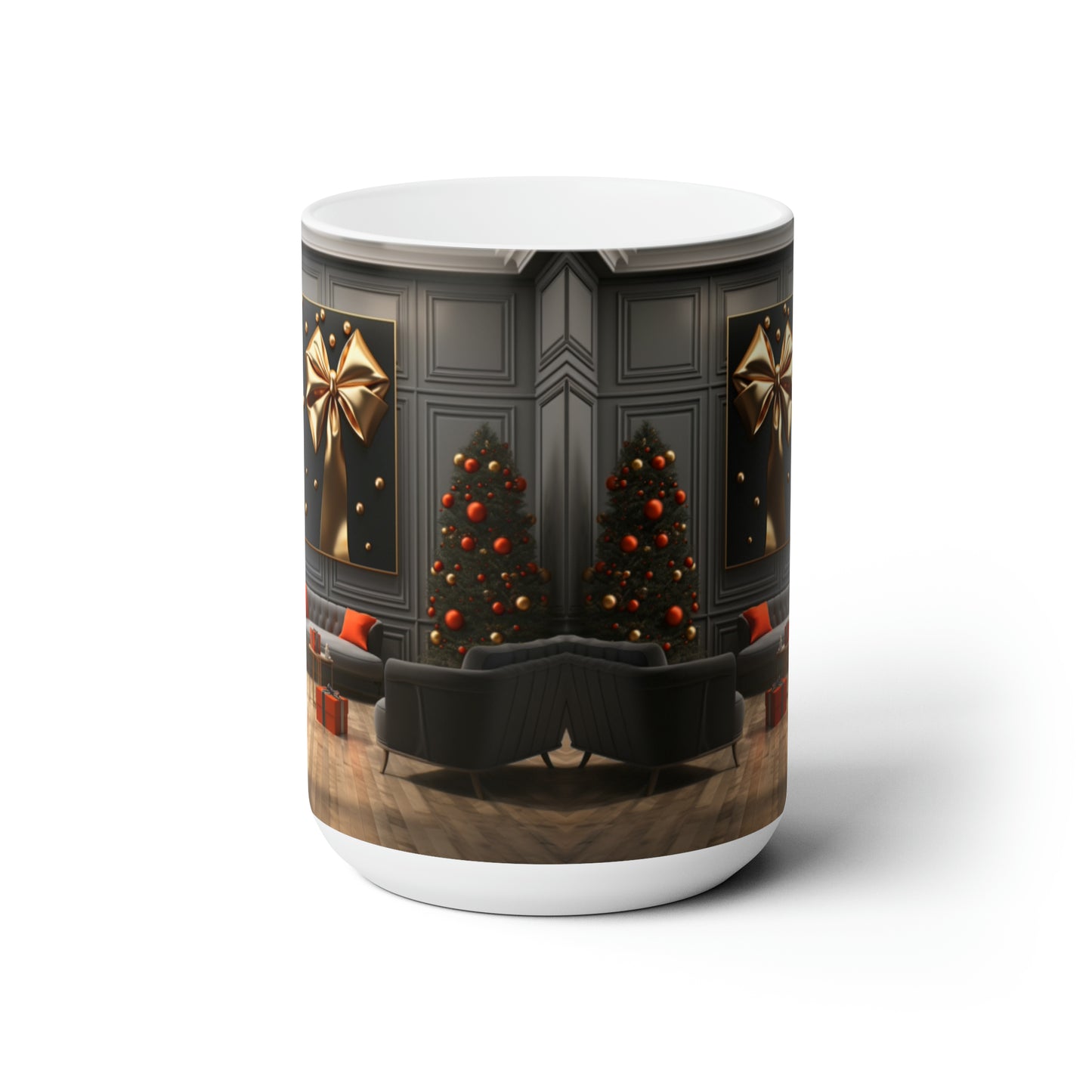 Cozy Holiday Mugs: Embrace the Season with Our Festive Living Scenes 15oz