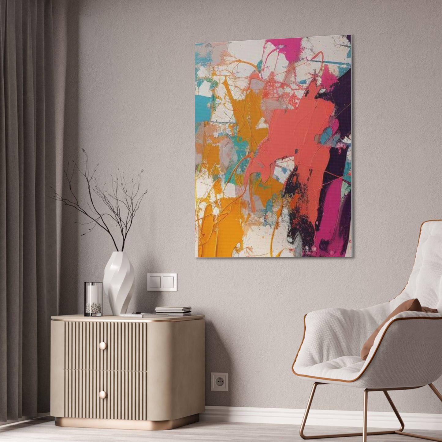 Primary Elegance: A Symphony of Sophistication Canvas Print