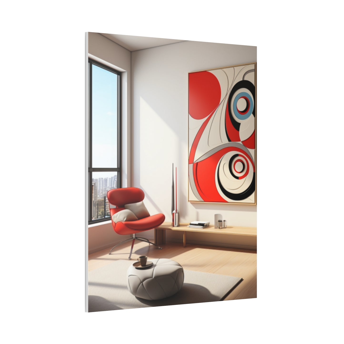 Crimson Elegance: A Symphony of Sophistication Canvas Print