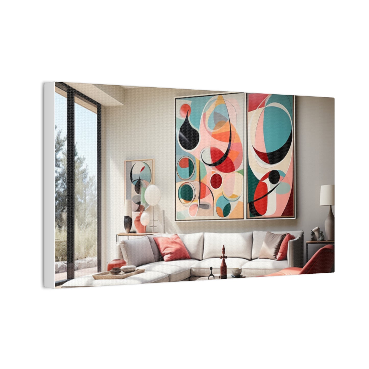 Timeless Elegance: Refined Pink Hues Canvas Print for Sophisticated Living Spaces