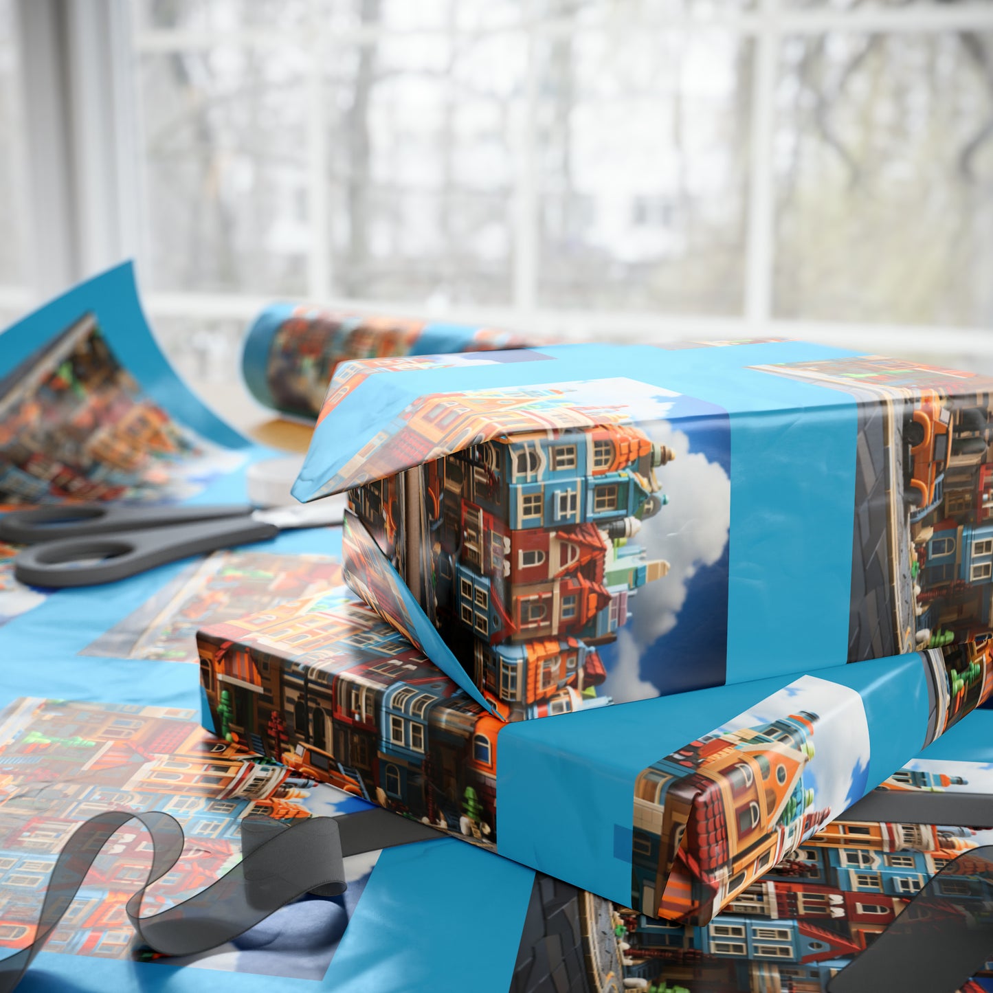 Brickopolis Wonders Children's Wrapping Paper