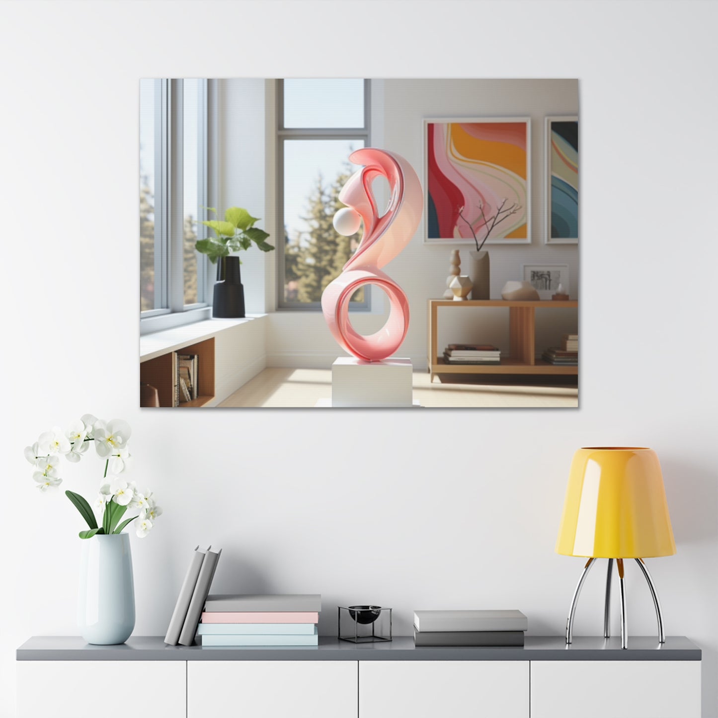 Timeless Elegance: Refined Pink Hues Canvas Print for Sophisticated Living Spaces