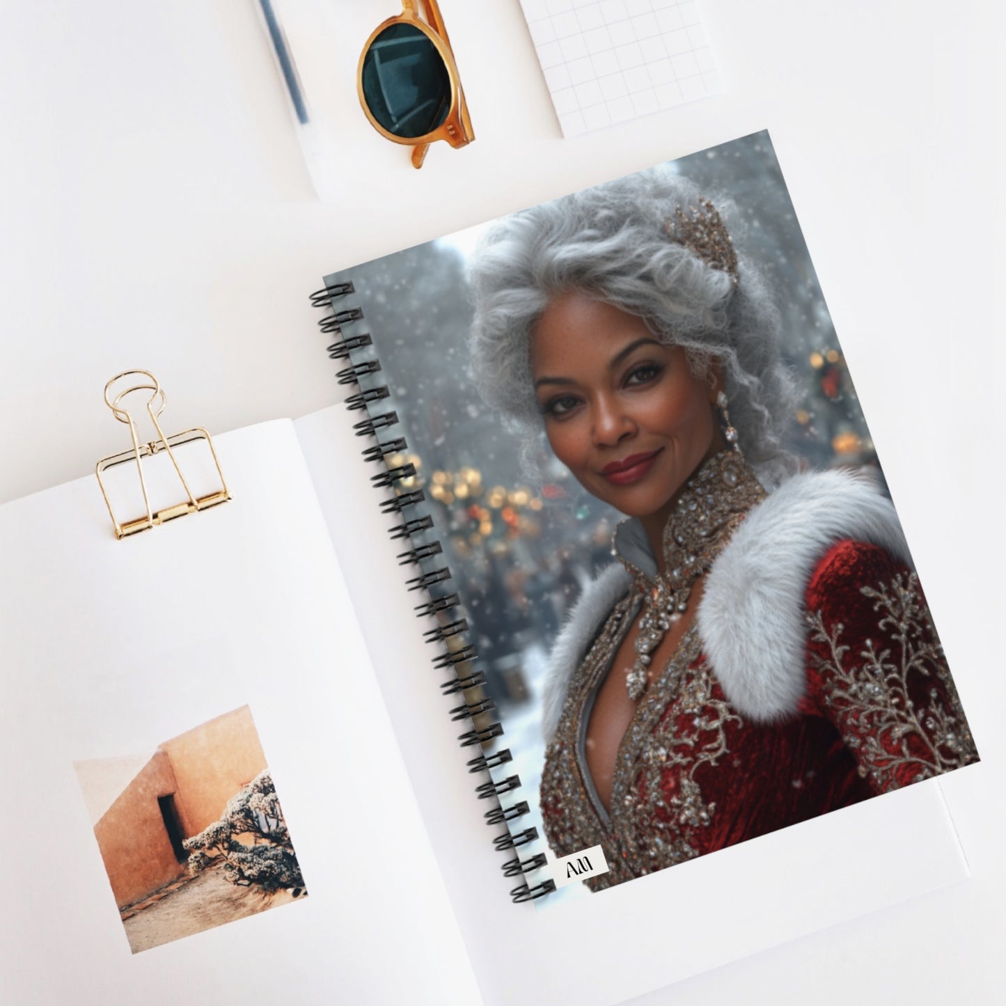 Majestic African American Claus Spiral Journal Collection ( Queen Claus 3)