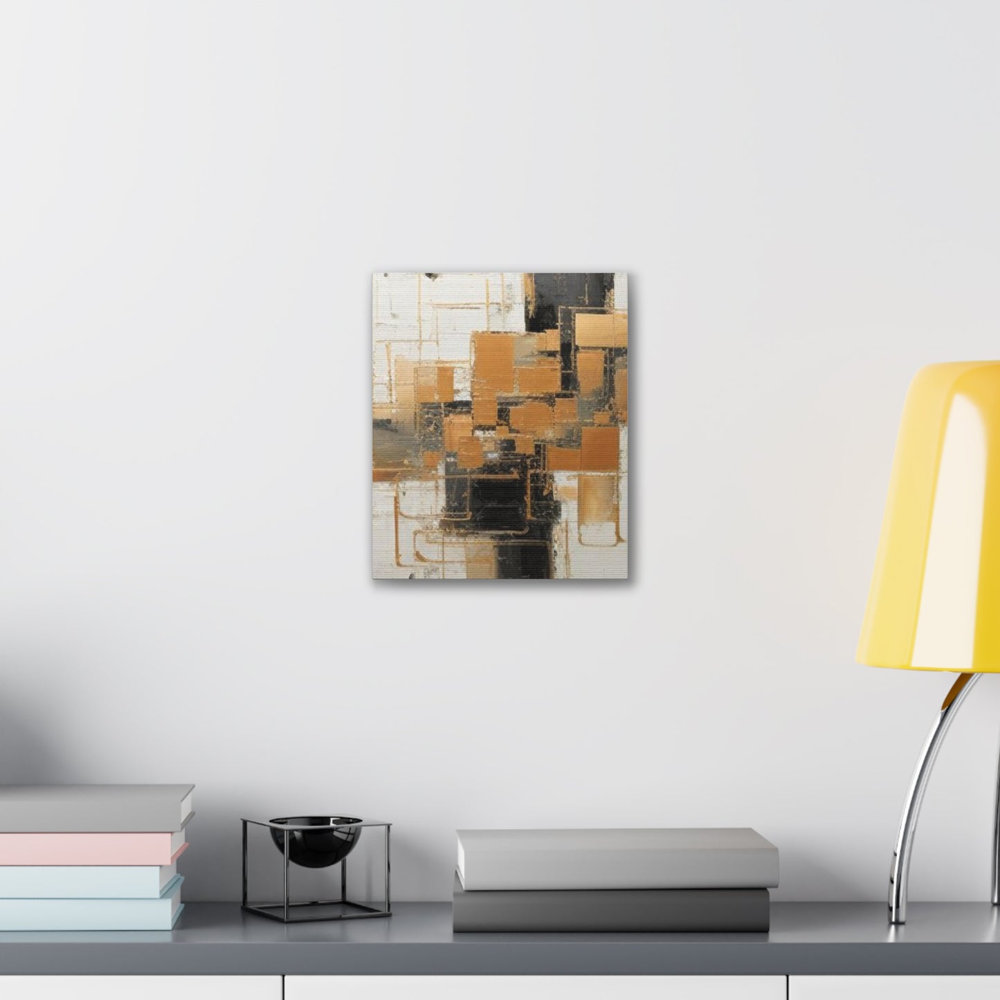 Gold and Black Elegance: A Symphony of Sophistication Canvas Print