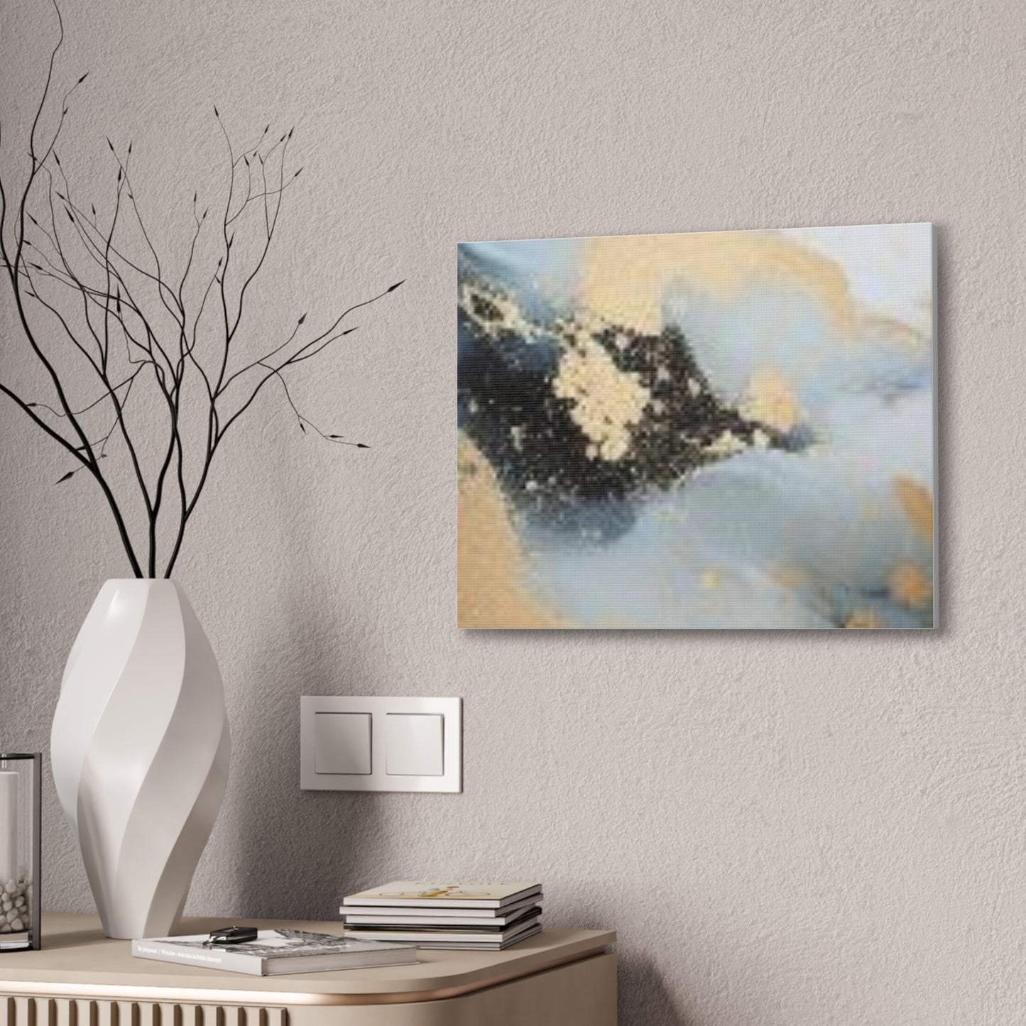 Gold and Black Elegance: A Symphony of Sophistication Canvas Print