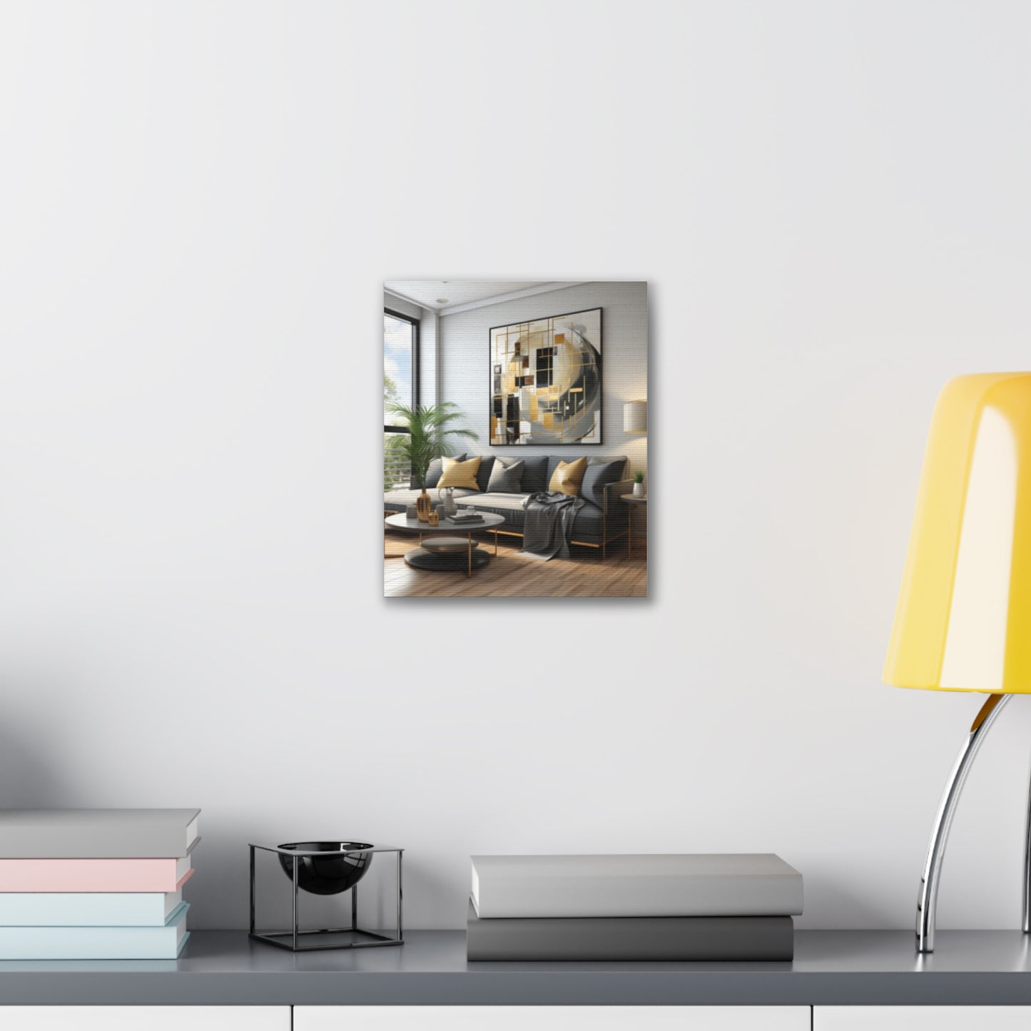 Gold and Black Elegance: A Symphony of Sophistication Canvas Print