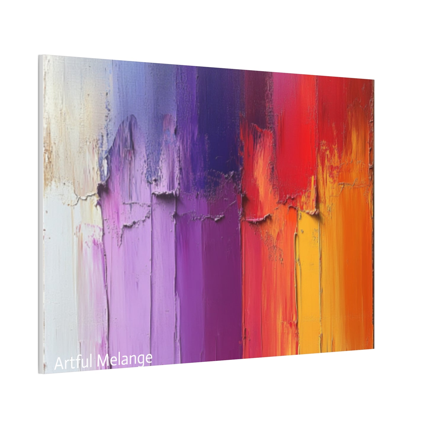 Acrylic Abstract Canvas Print - Homage to the Divine Nine/Red White Purple and Gold 4