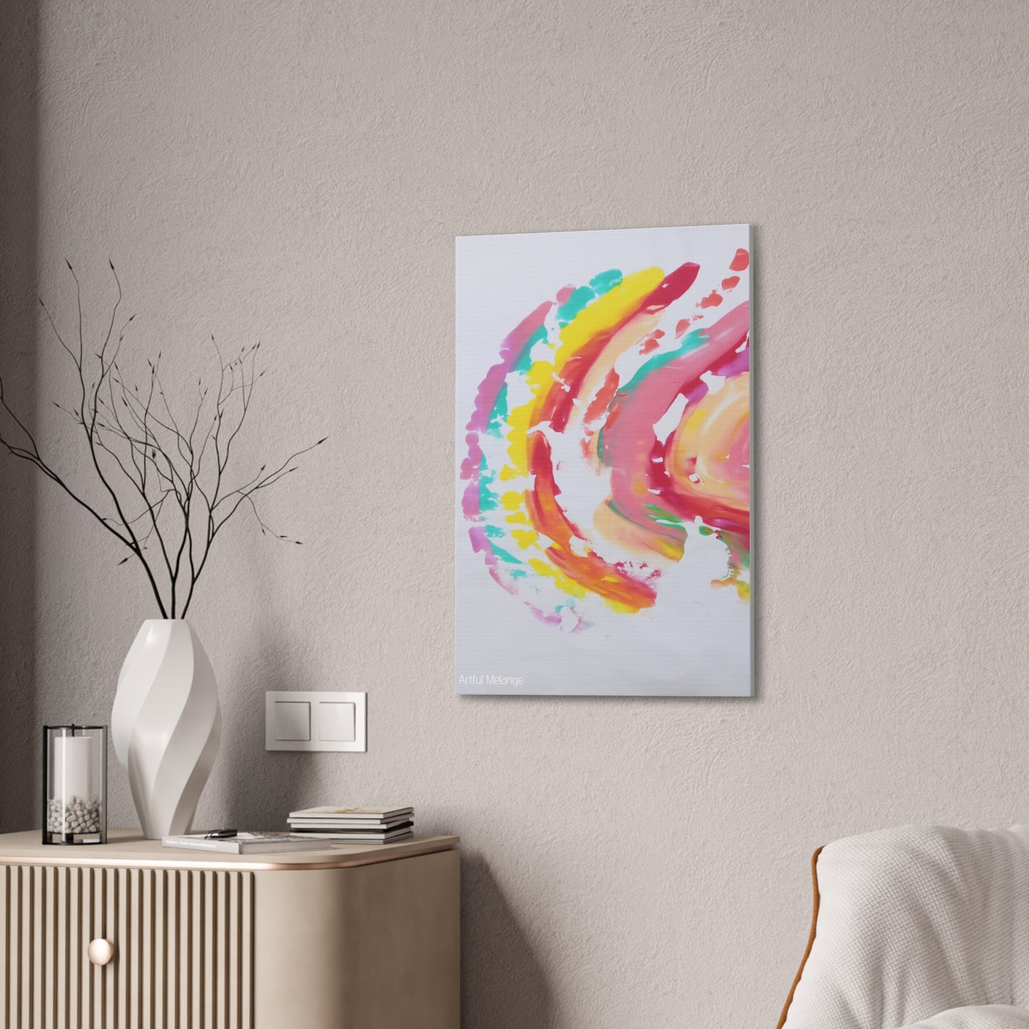 Primary Elegance: A Symphony of Sophistication Canvas Print