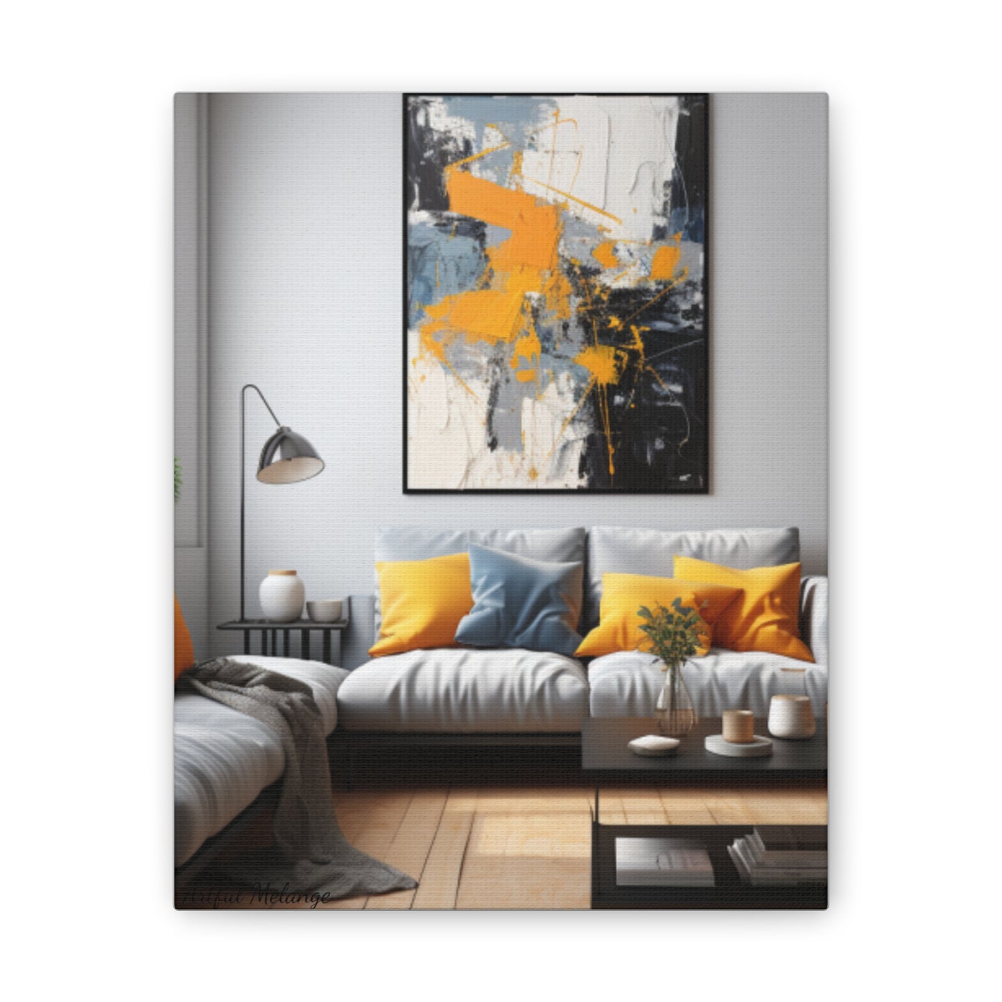 Timeless Elegance: Refined Yellow Hues Canvas Print for Sophisticated Living Spaces