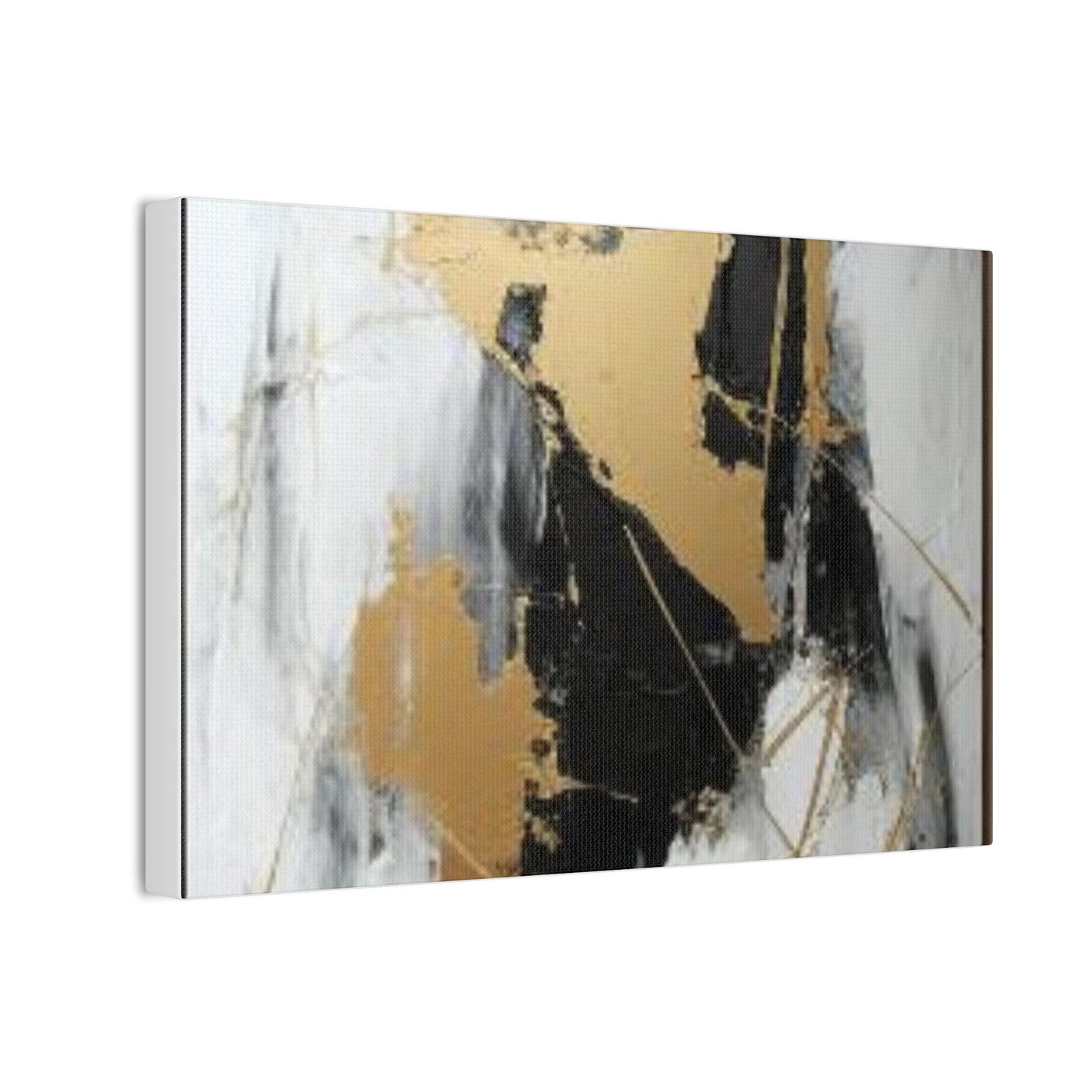 Gold and Black Elegance: A Symphony of Sophistication Canvas Print