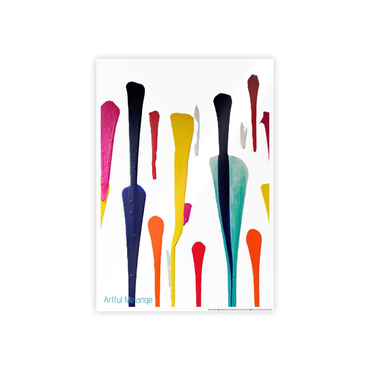 Gleaming Acrylic Abstract Poster: A Spectrum of Colorful Elegance