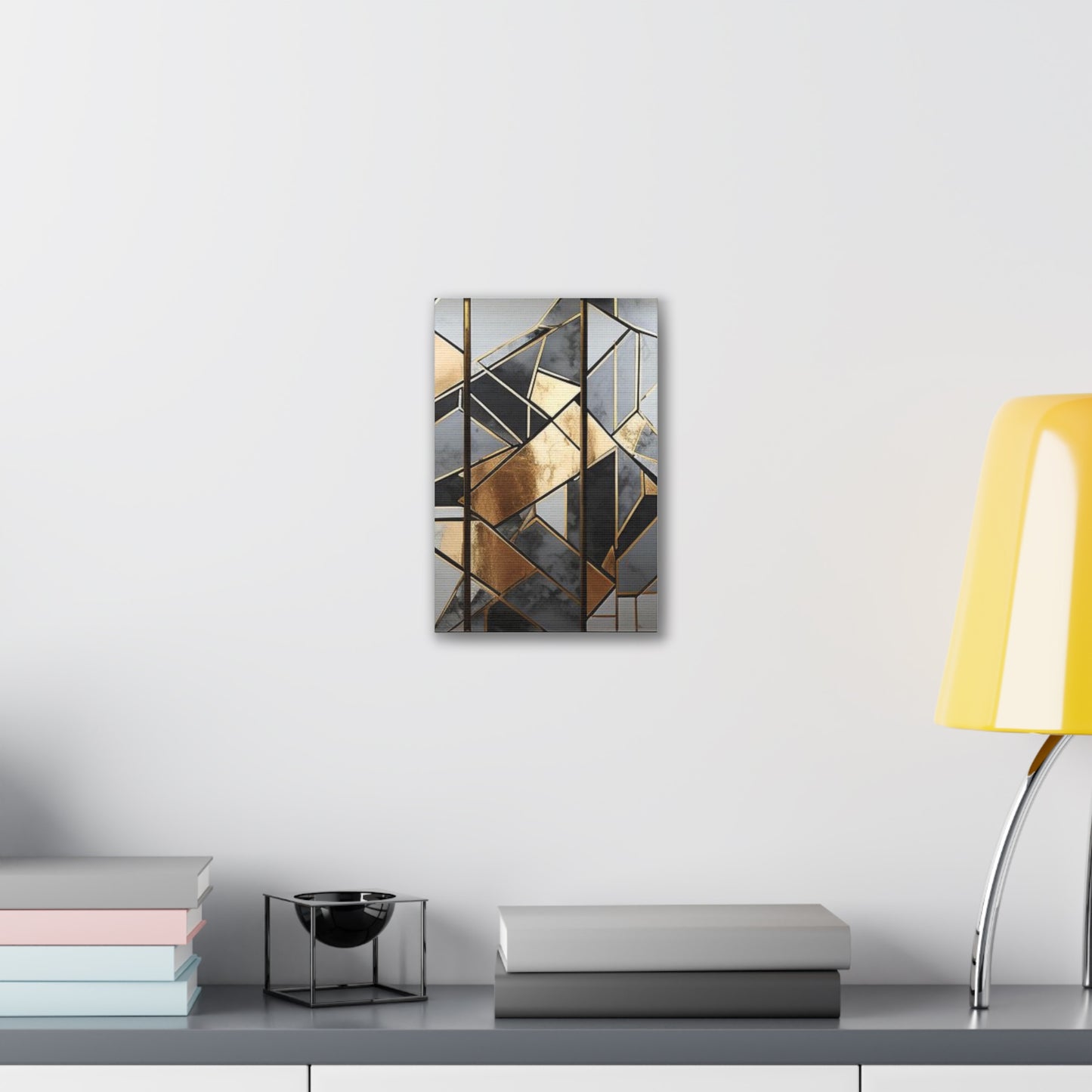 Gold and Black Elegance: A Symphony of Sophistication Canvas Print