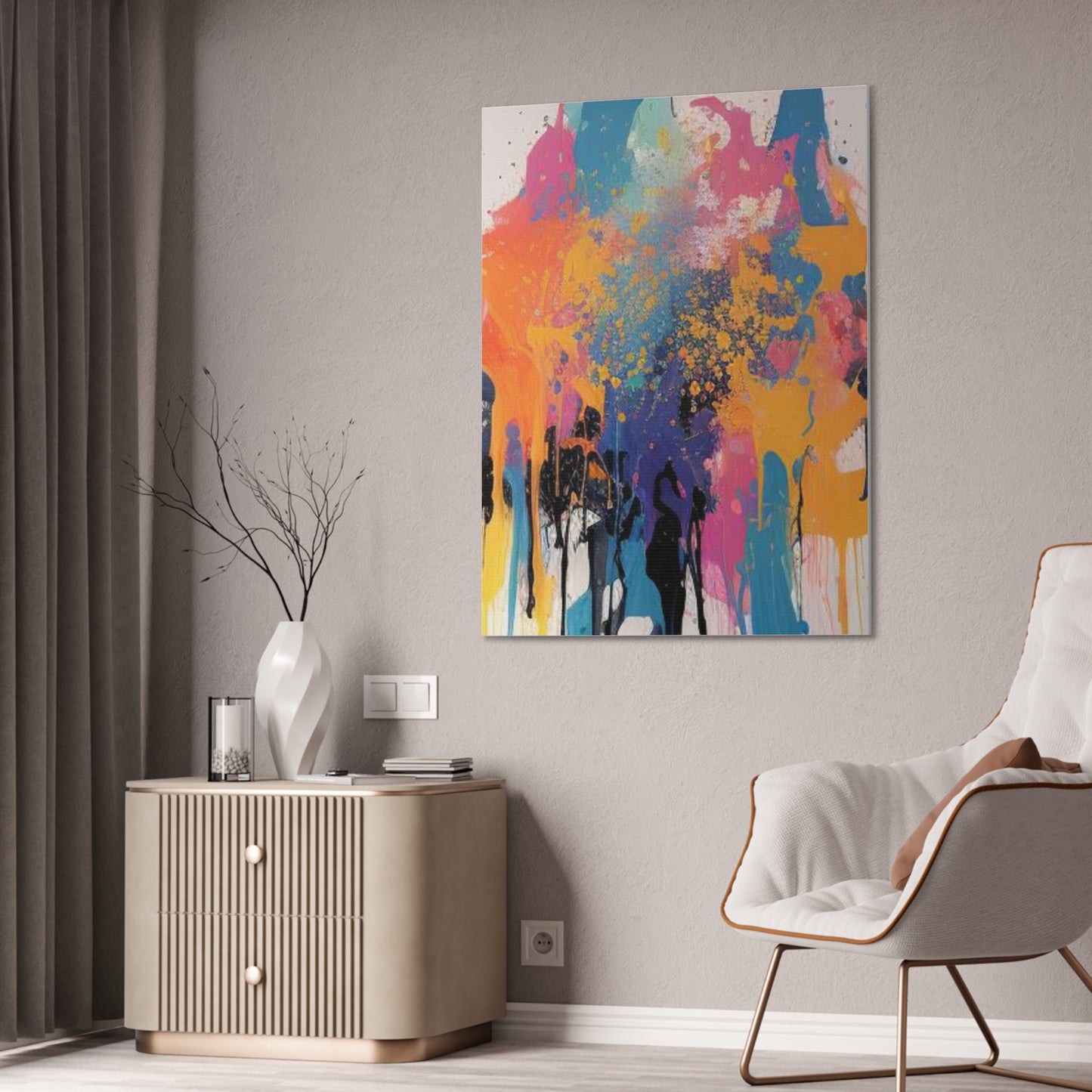 Primary Elegance: A Symphony of Sophistication Canvas Print