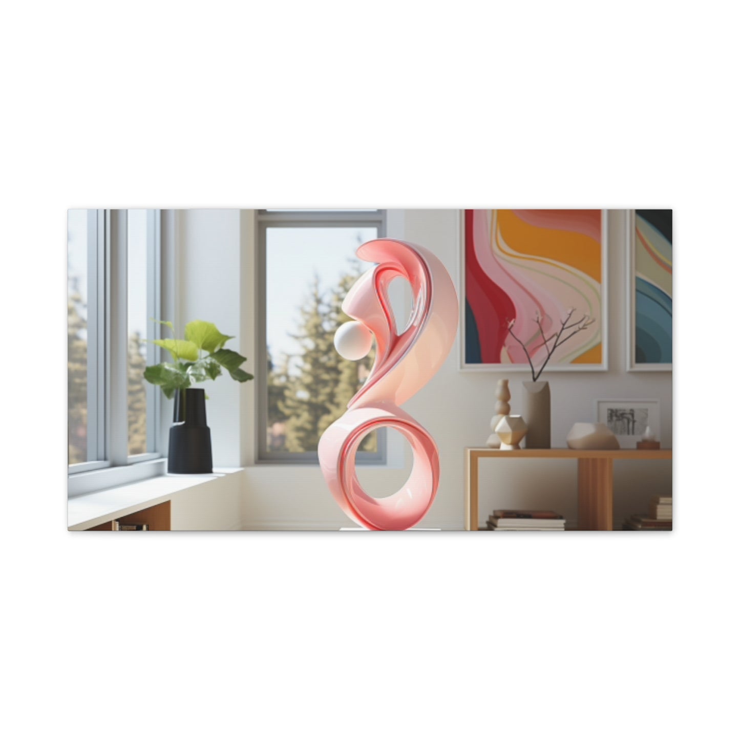 Timeless Elegance: Refined Pink Hues Canvas Print for Sophisticated Living Spaces