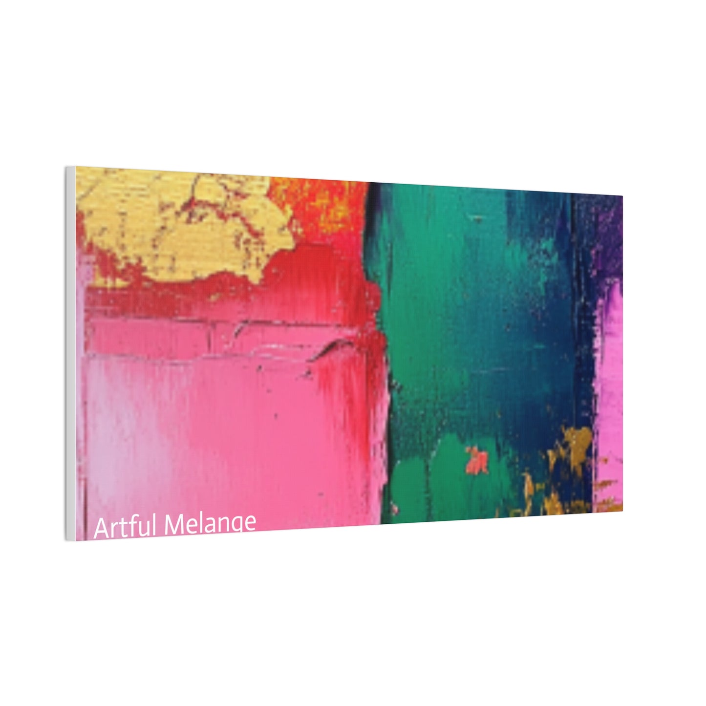 Acrylic Abstract Canvas Print - Homage to the Divine Nine/Pink Green Purple and Gold 1