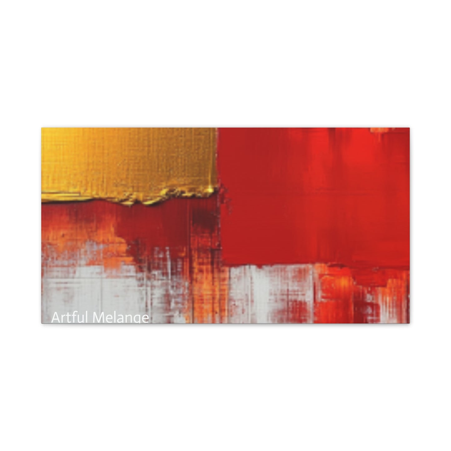 Acrylic Abstract Canvas Print - Homage to the Divine Nine/Red White and Gold 9