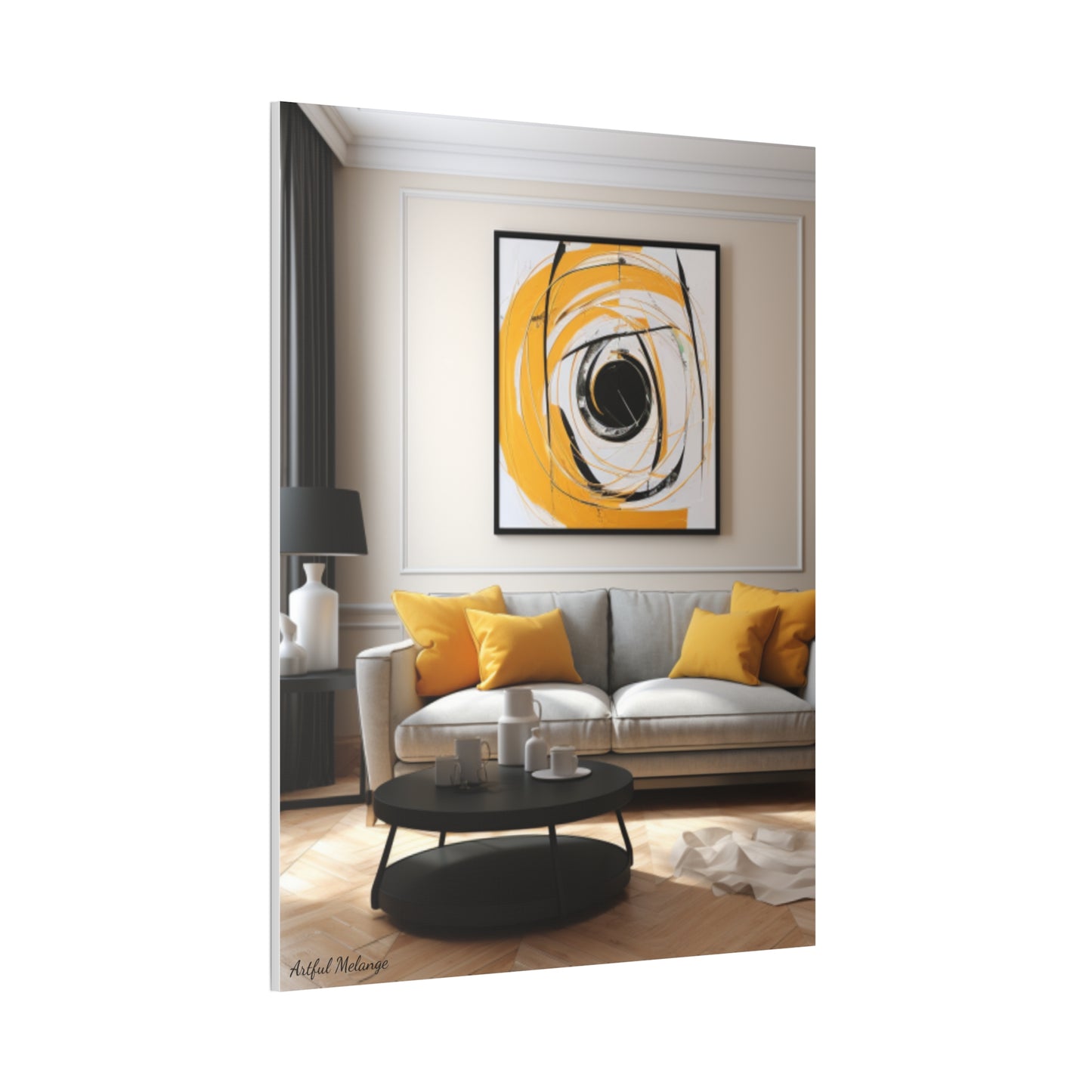 Timeless Elegance: Refined Yellow Hues Canvas Print for Sophisticated Living Spaces