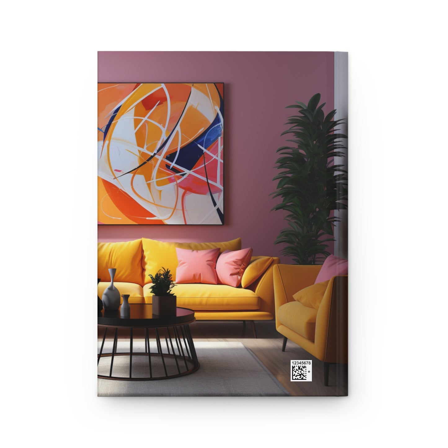 Abstract Elegance: Living Room Harmony Hardcover Journal