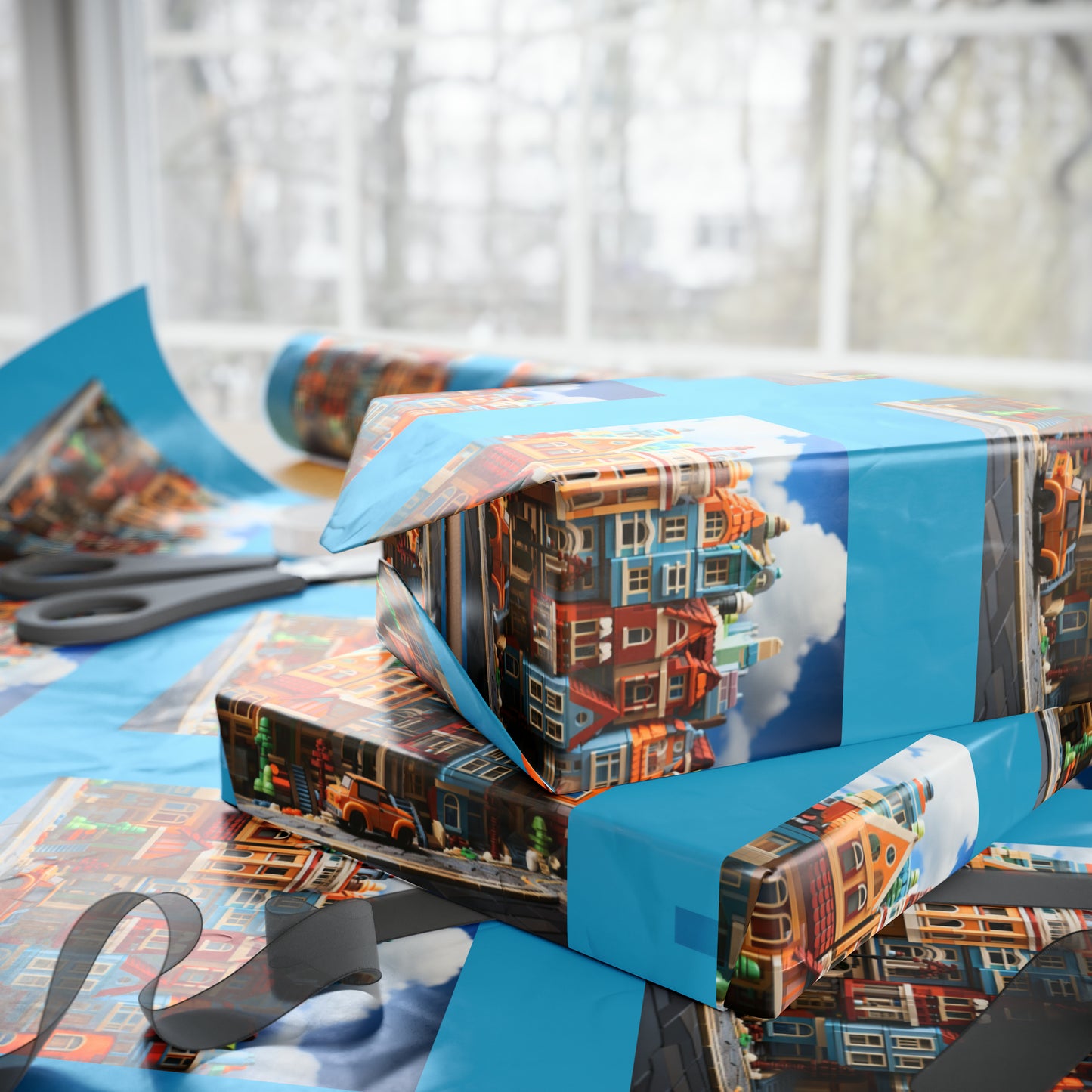 Brickopolis Wonders Children's Wrapping Paper