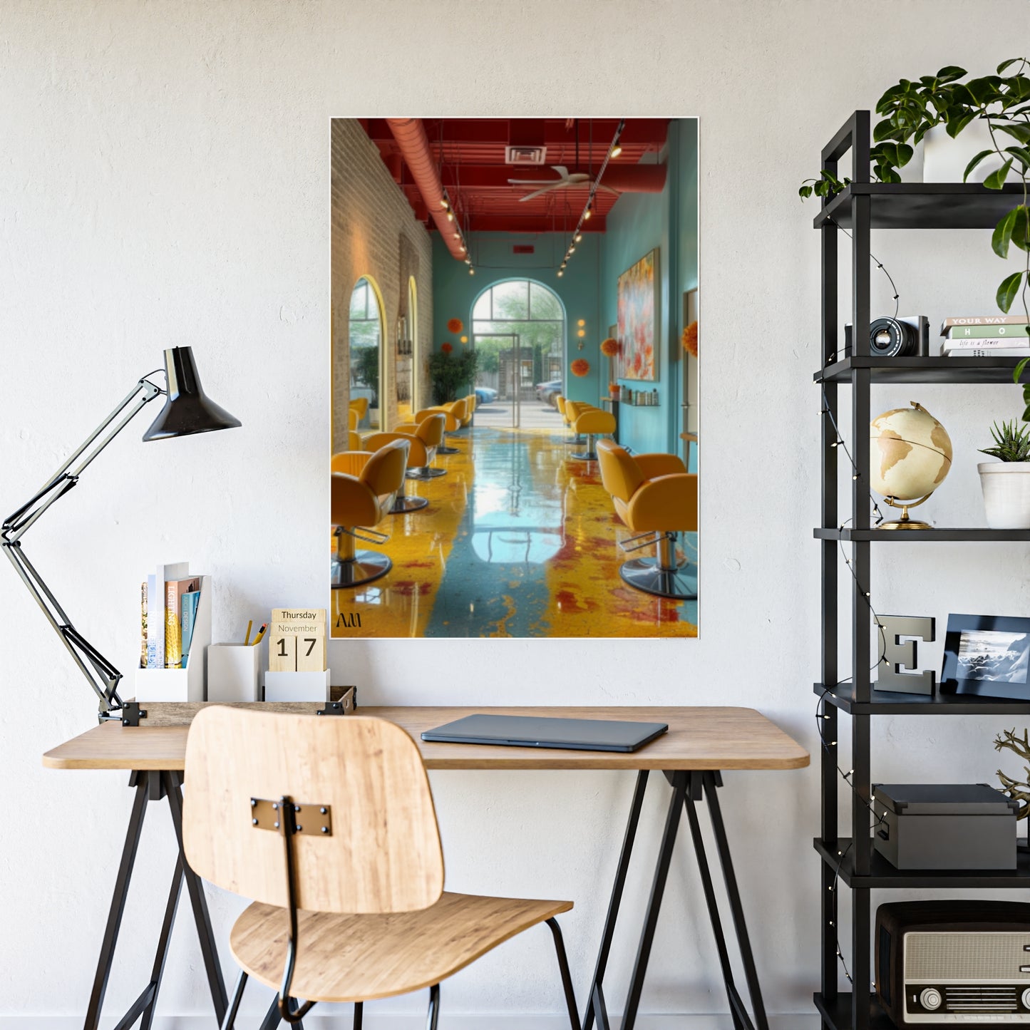 Black Hair Salon Interiors: Poster Prints  Celebrating Style