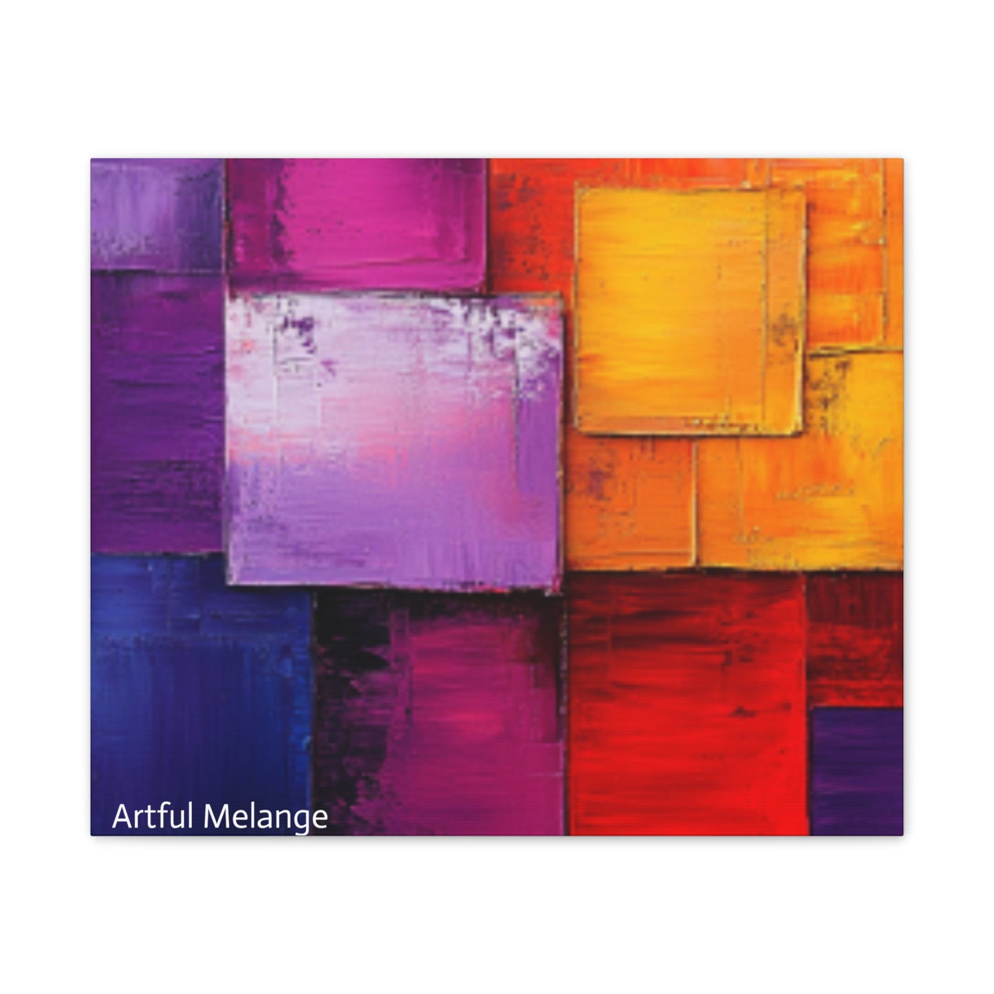 Acrylic Abstract Canvas Print - Homage to the Divine Nine/Red White Purple and Gold 8