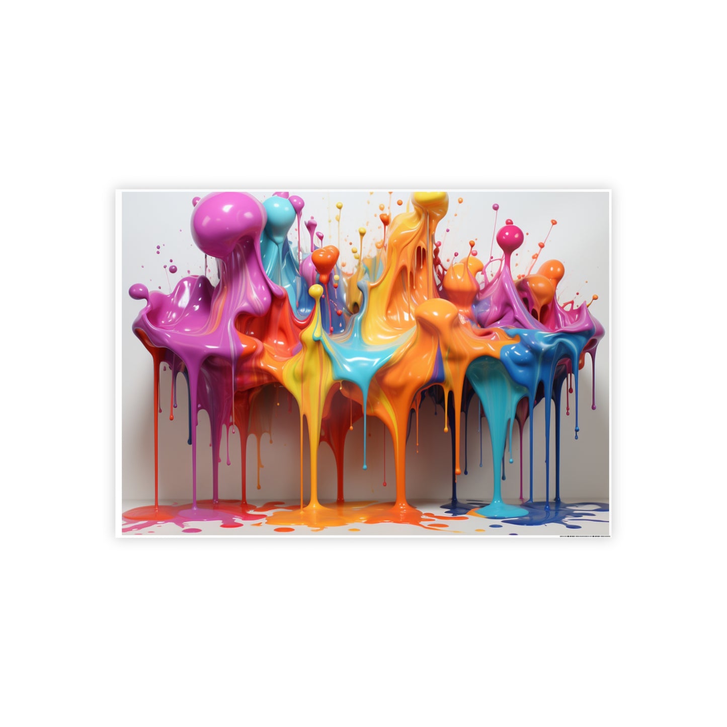 Gleaming Acrylic Abstract Poster: A Spectrum of Colorful Elegance