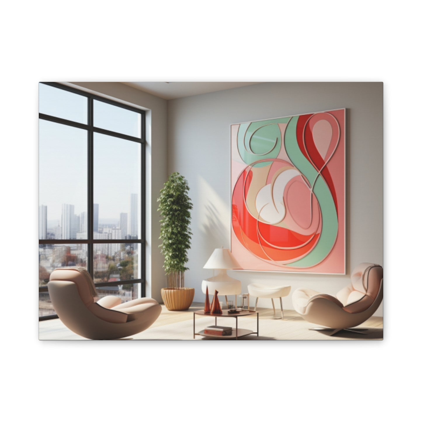 Timeless Elegance: Refined Pink Hues Canvas Print for Sophisticated Living Spaces