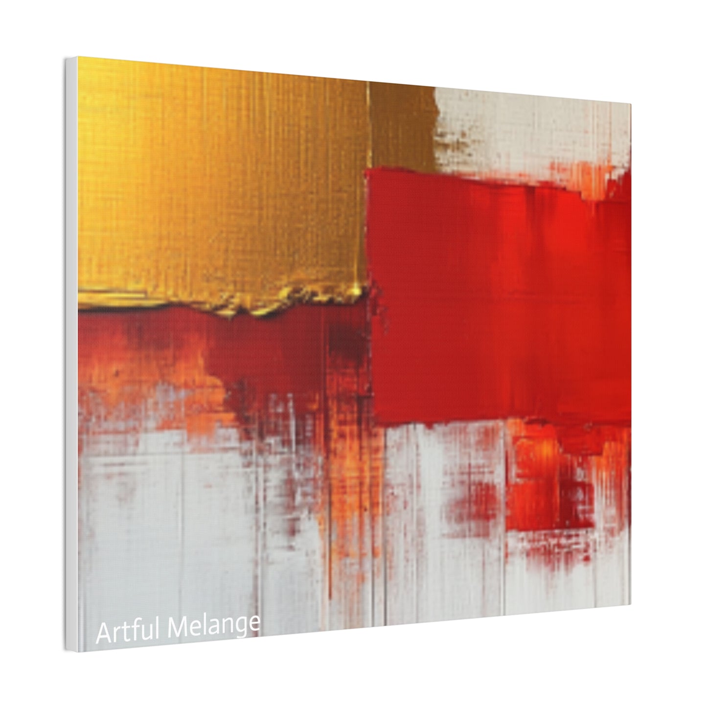 Acrylic Abstract Canvas Print - Homage to the Divine Nine/Red White and Gold 9