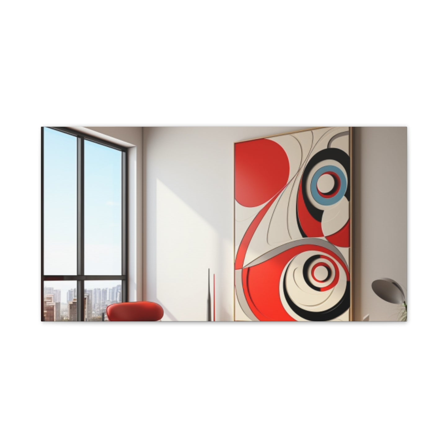 Crimson Elegance: A Symphony of Sophistication Canvas Print