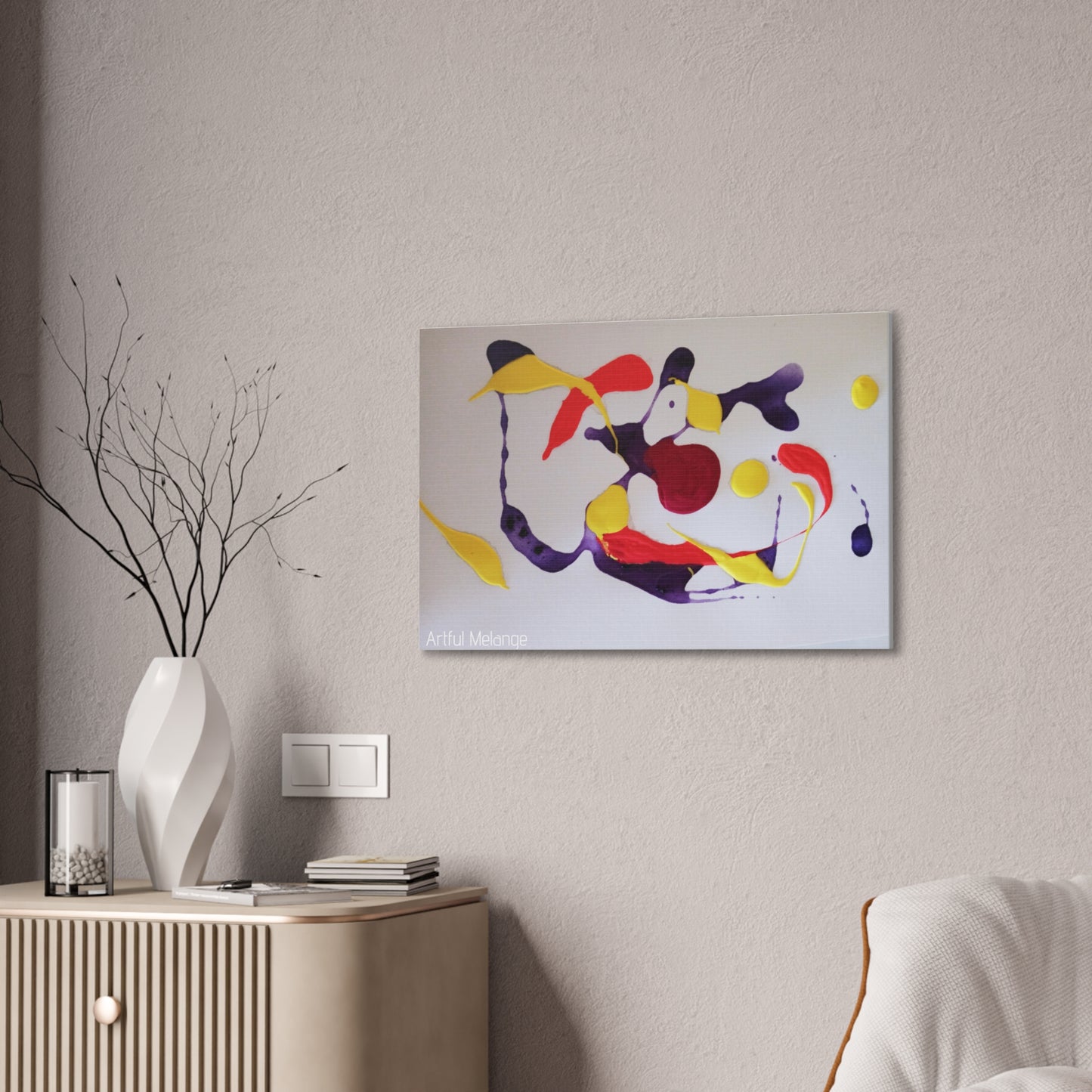 Primary Elegance: A Symphony of Sophistication Canvas Print