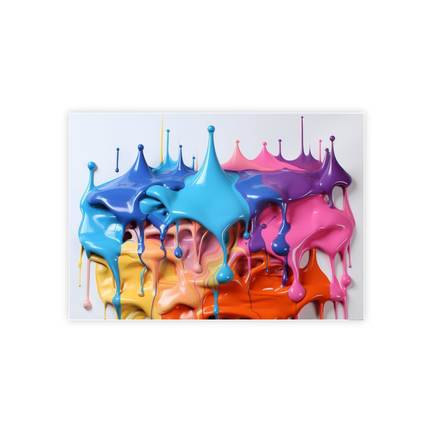 Gleaming Acrylic Abstract Poster: A Spectrum of Colorful Elegance