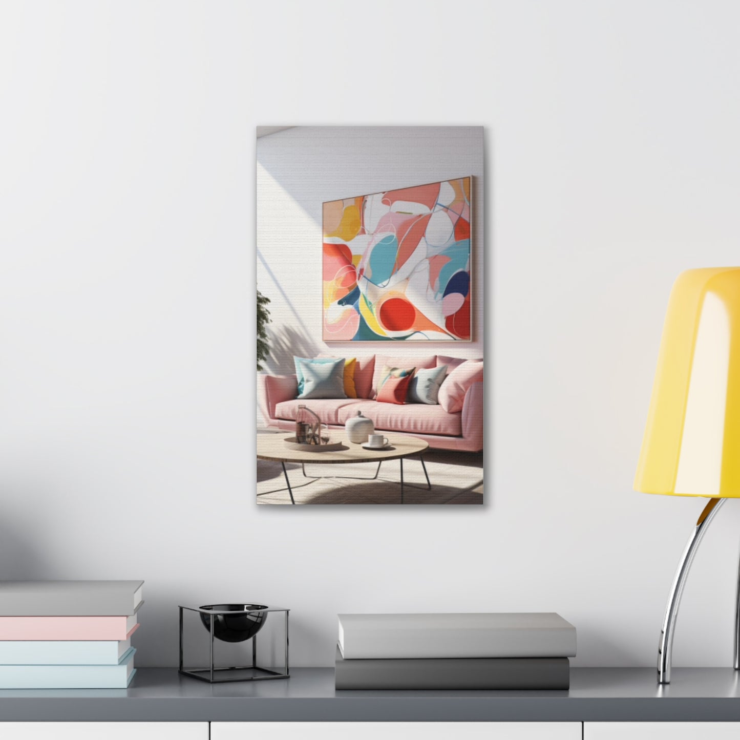 Timeless Elegance: Refined Pink Hues Canvas Print for Sophisticated Living Spaces