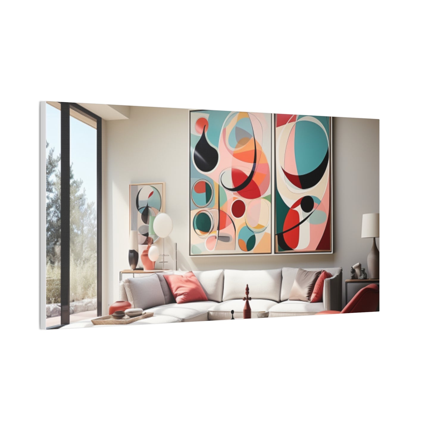 Timeless Elegance: Refined Pink Hues Canvas Print for Sophisticated Living Spaces